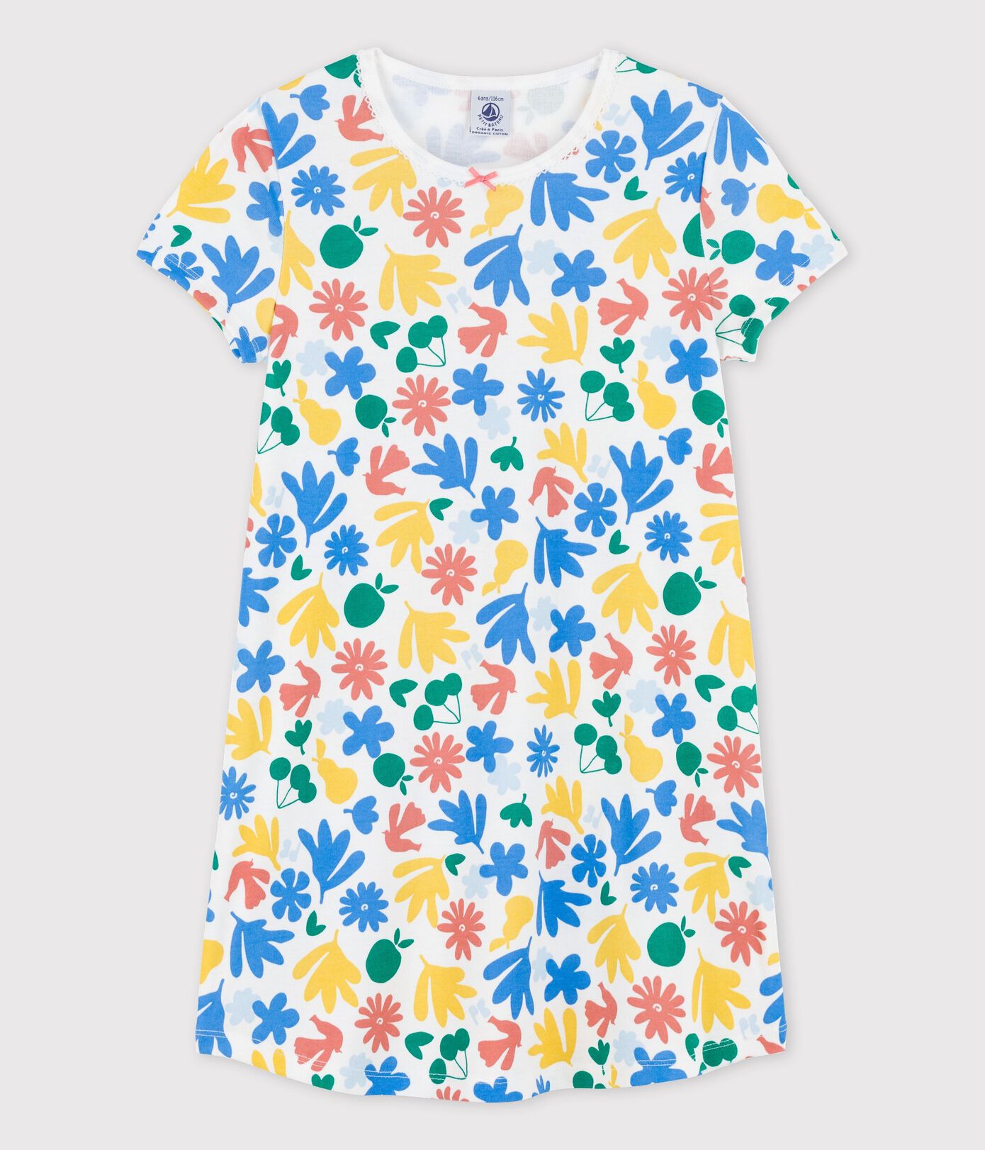 Chemise de nuit fruits petite fille en coton