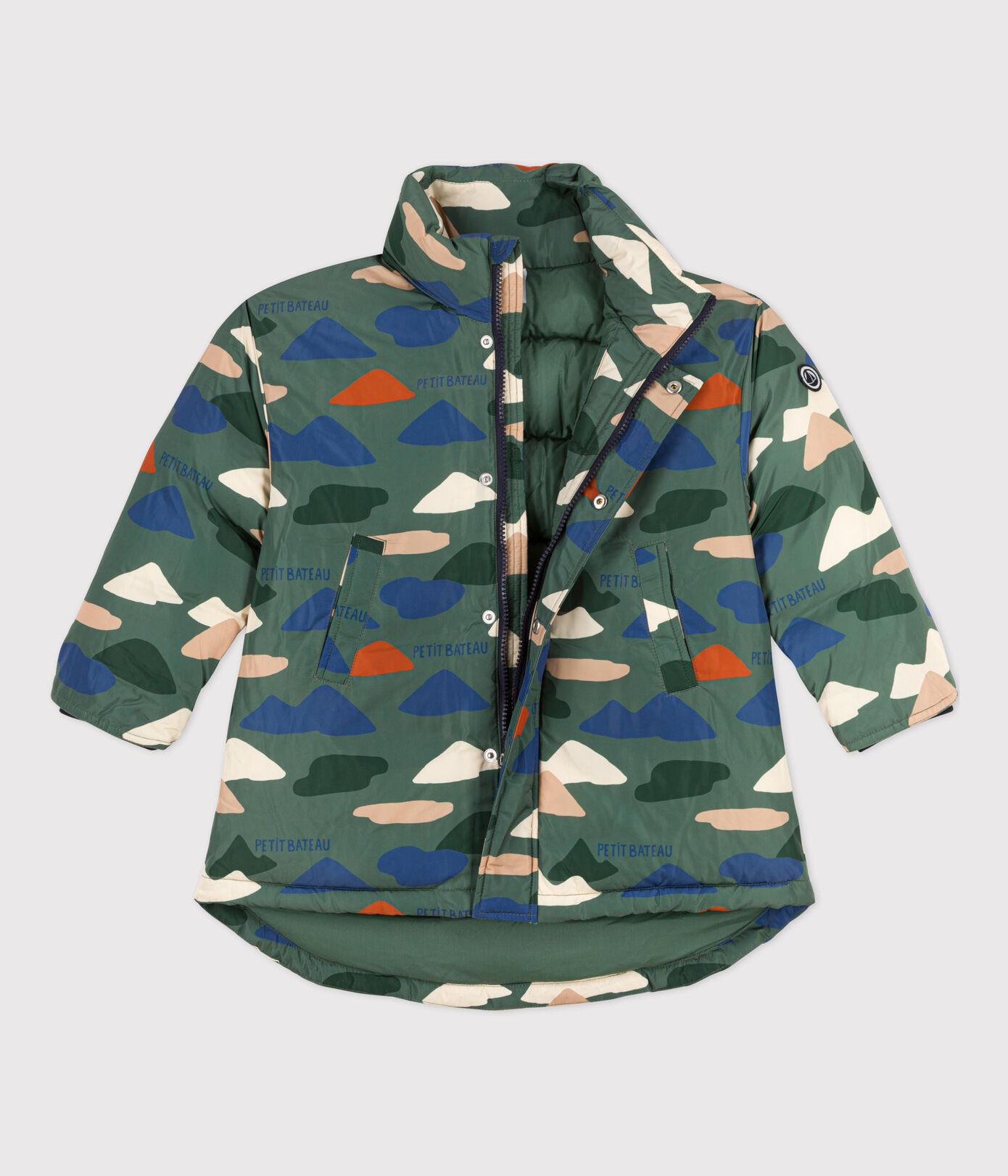 Doudoune mi-longue imprimée enfant fille / garon