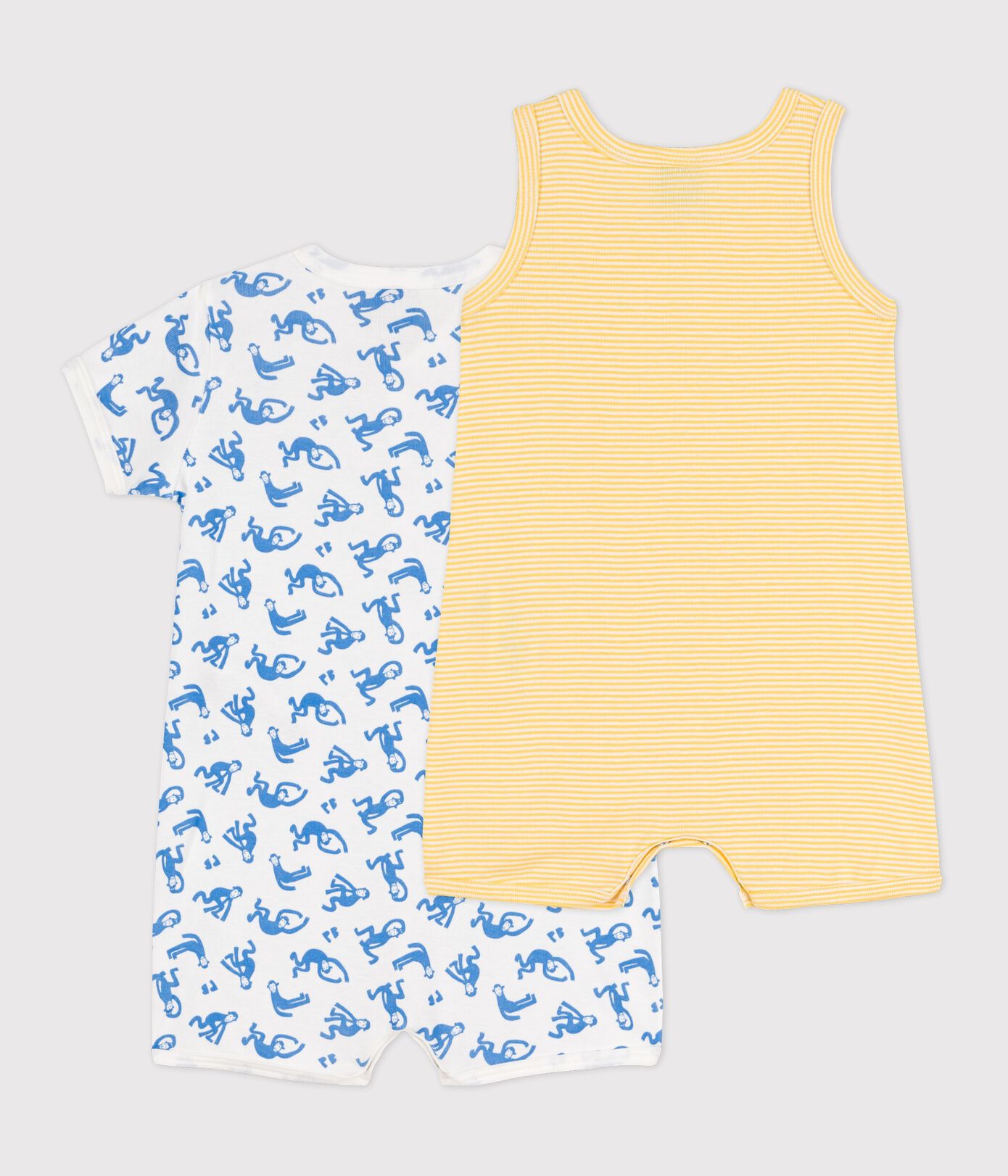Lot de 2 combicourts bébé en coton