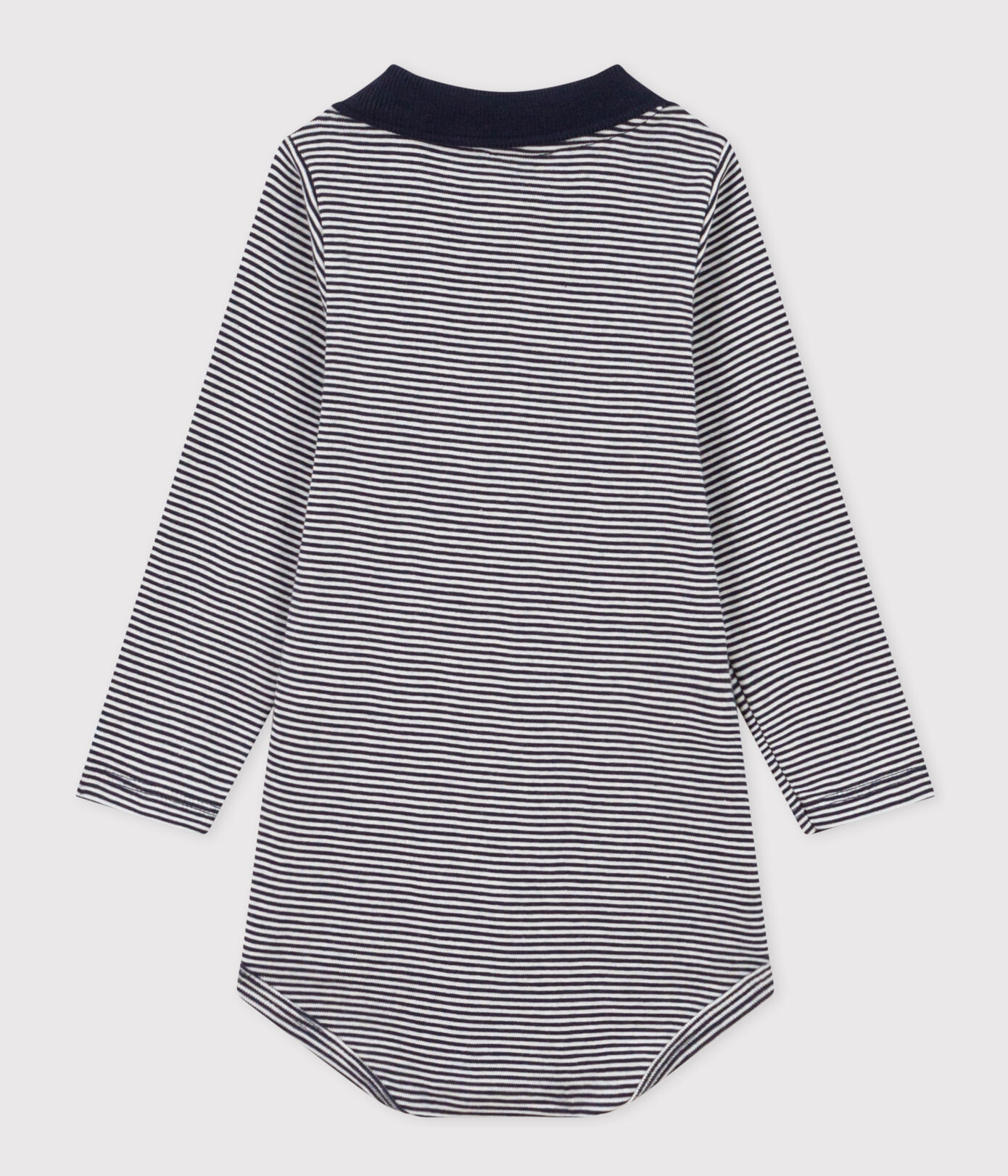 Body manches longues rayé à col en coton bébé