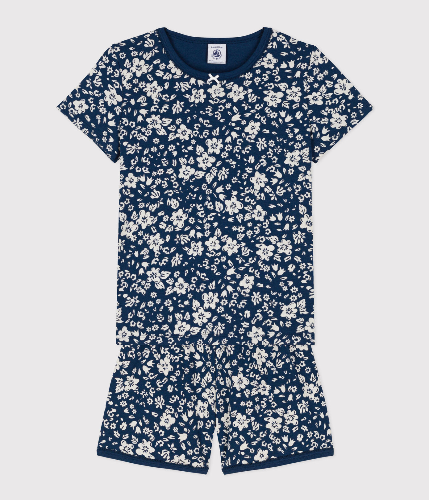 Pyjacourt fleur petite fille en coton