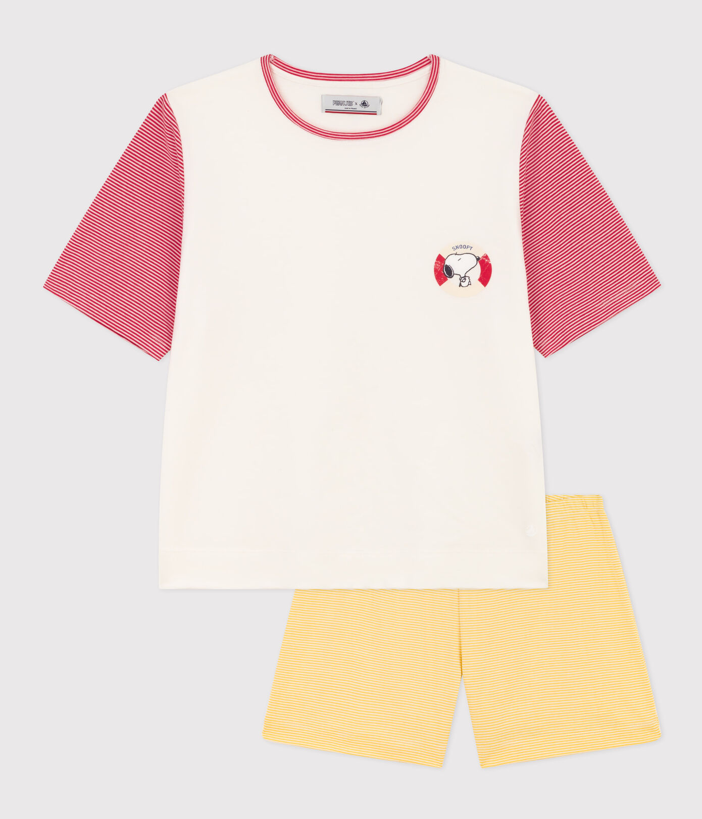 Pyjacourt Petit Bateau X Snoopy femme en coton
