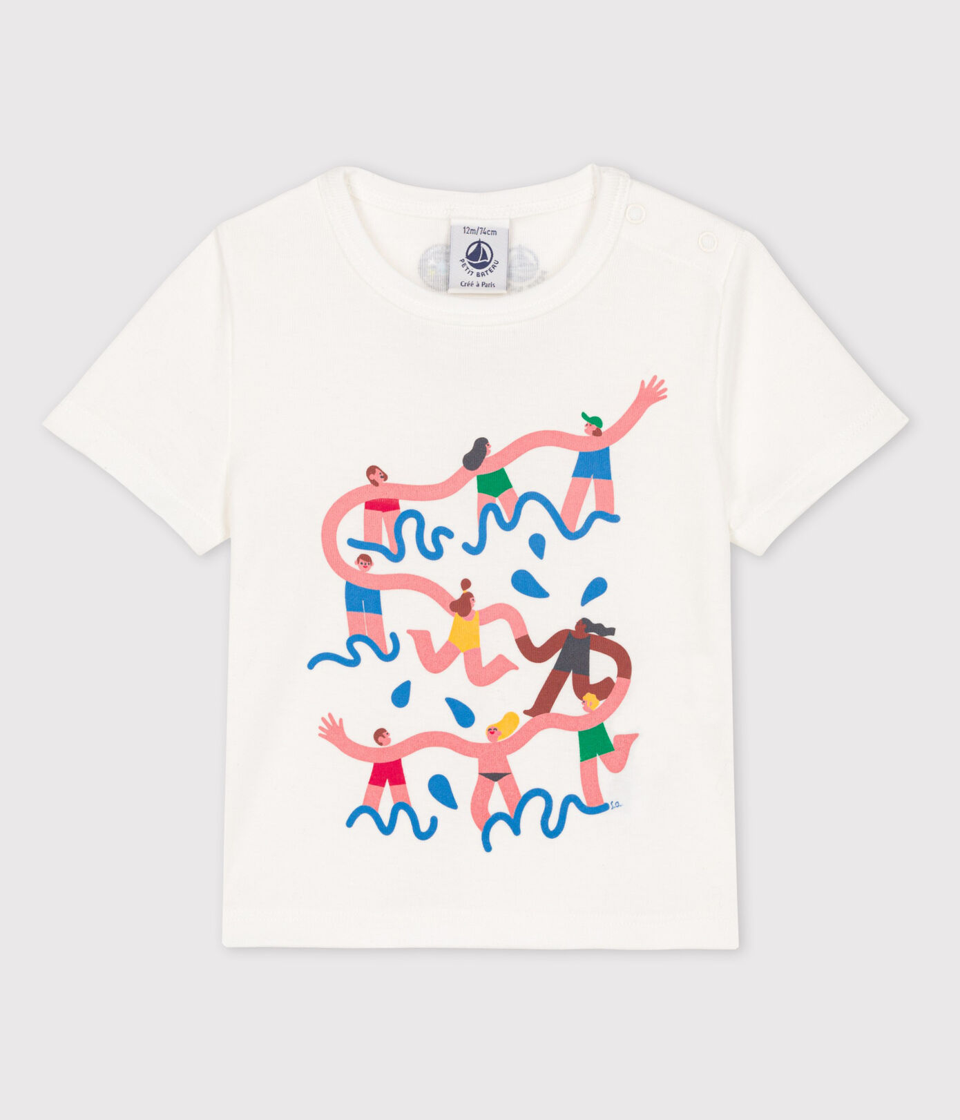Tee-shirt Bébé Petit Bateau x Water Family