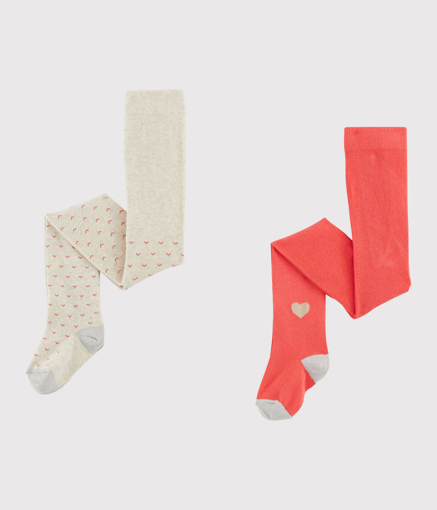 Lot de 2 paires de collants enfant fille