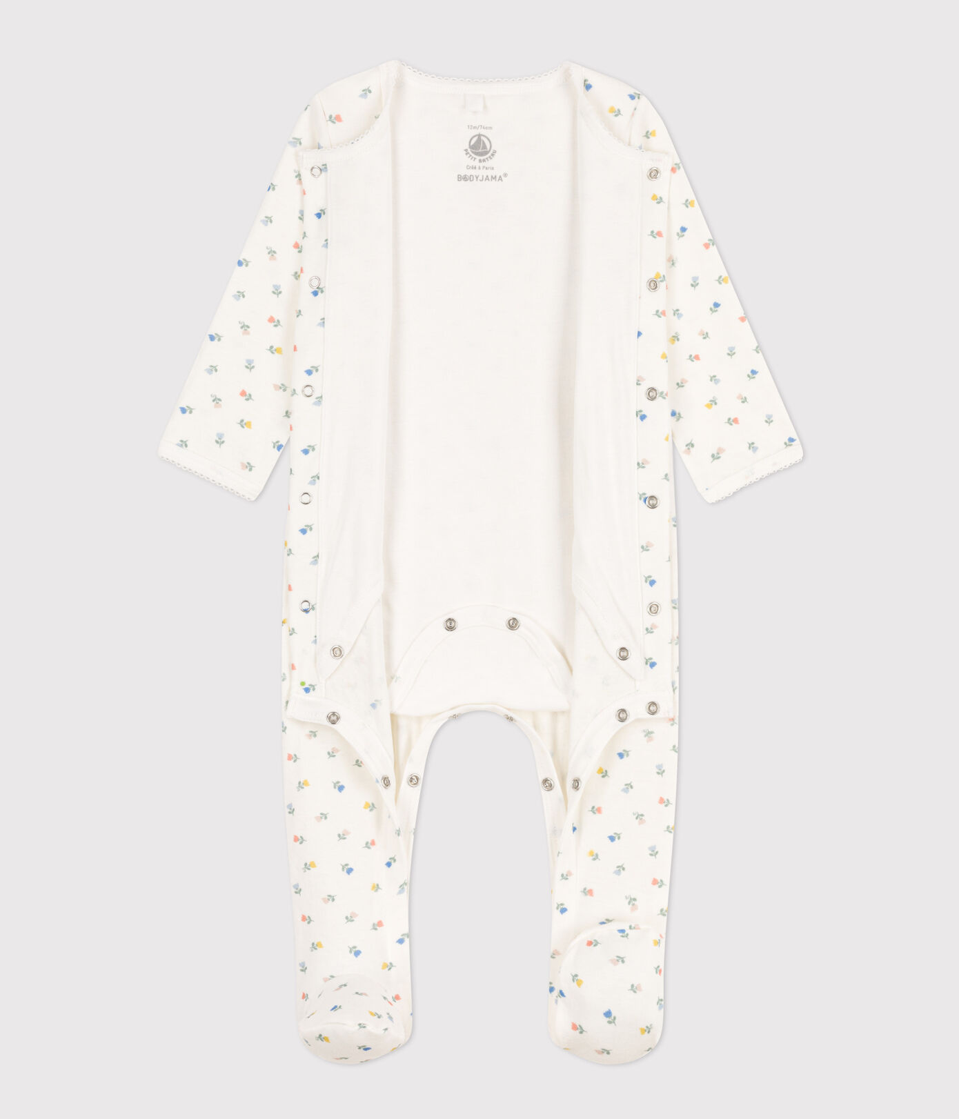 Bodyjama fleurs en coton