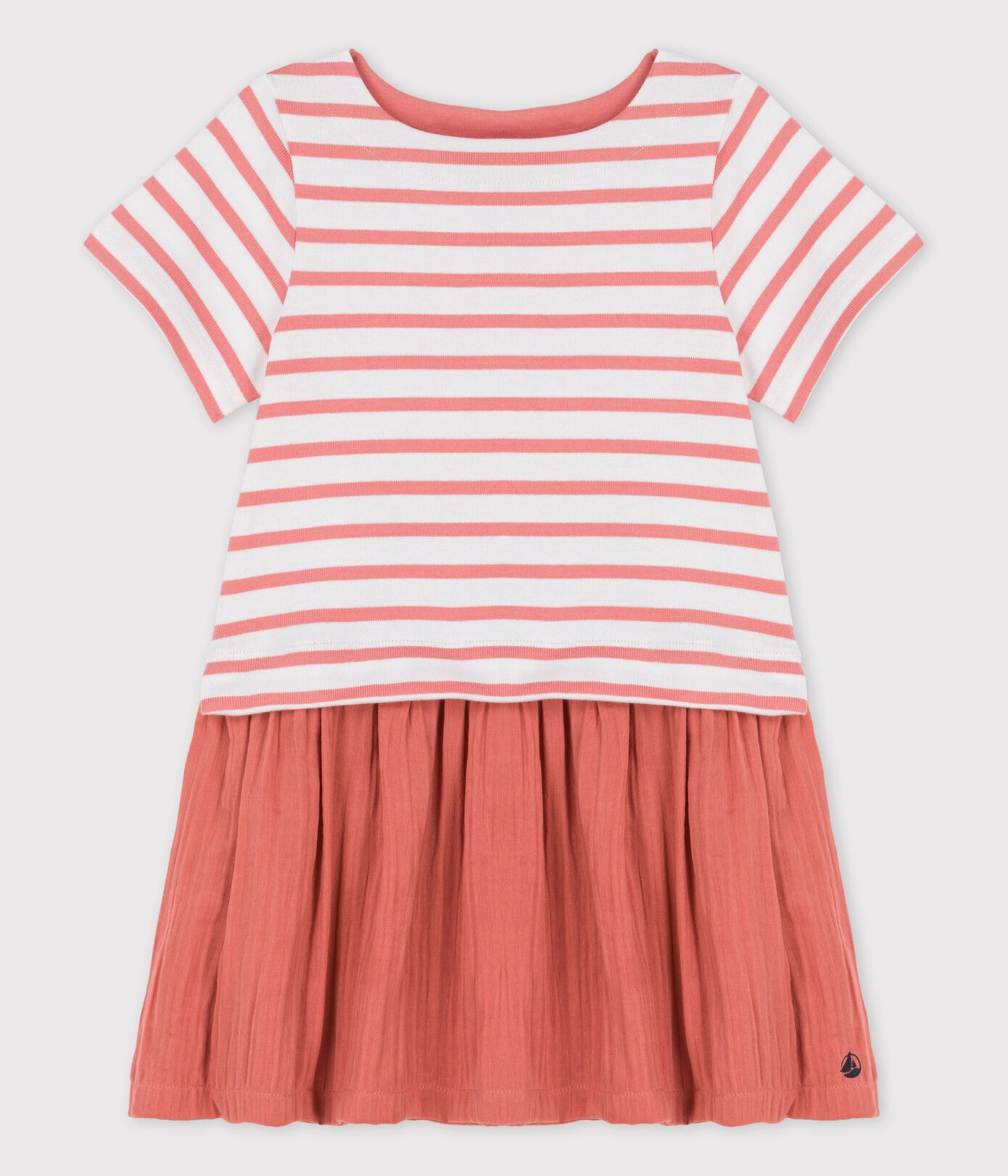 Robe en jersey et gaze de coton bio enfant fille