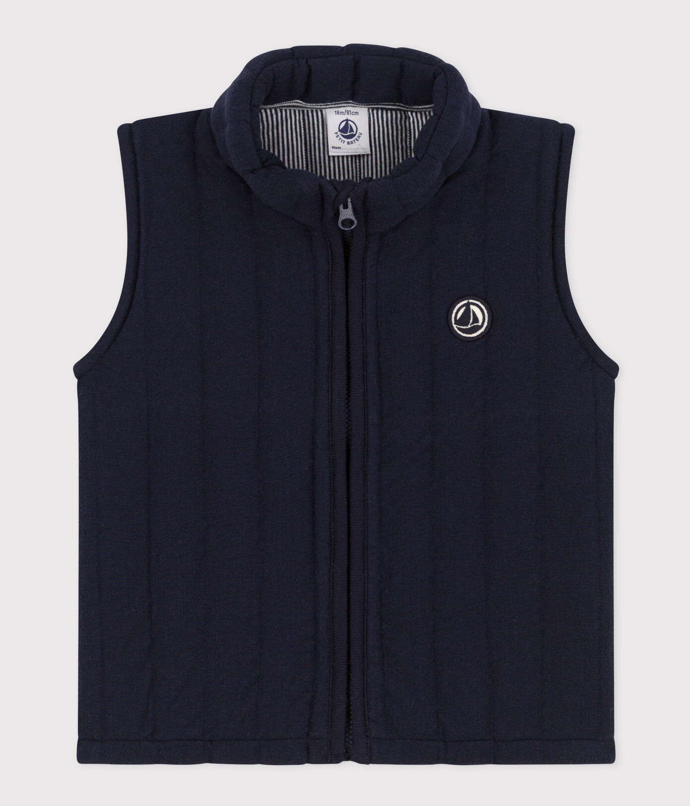 Veste sans manche en tubique matelassé bébé