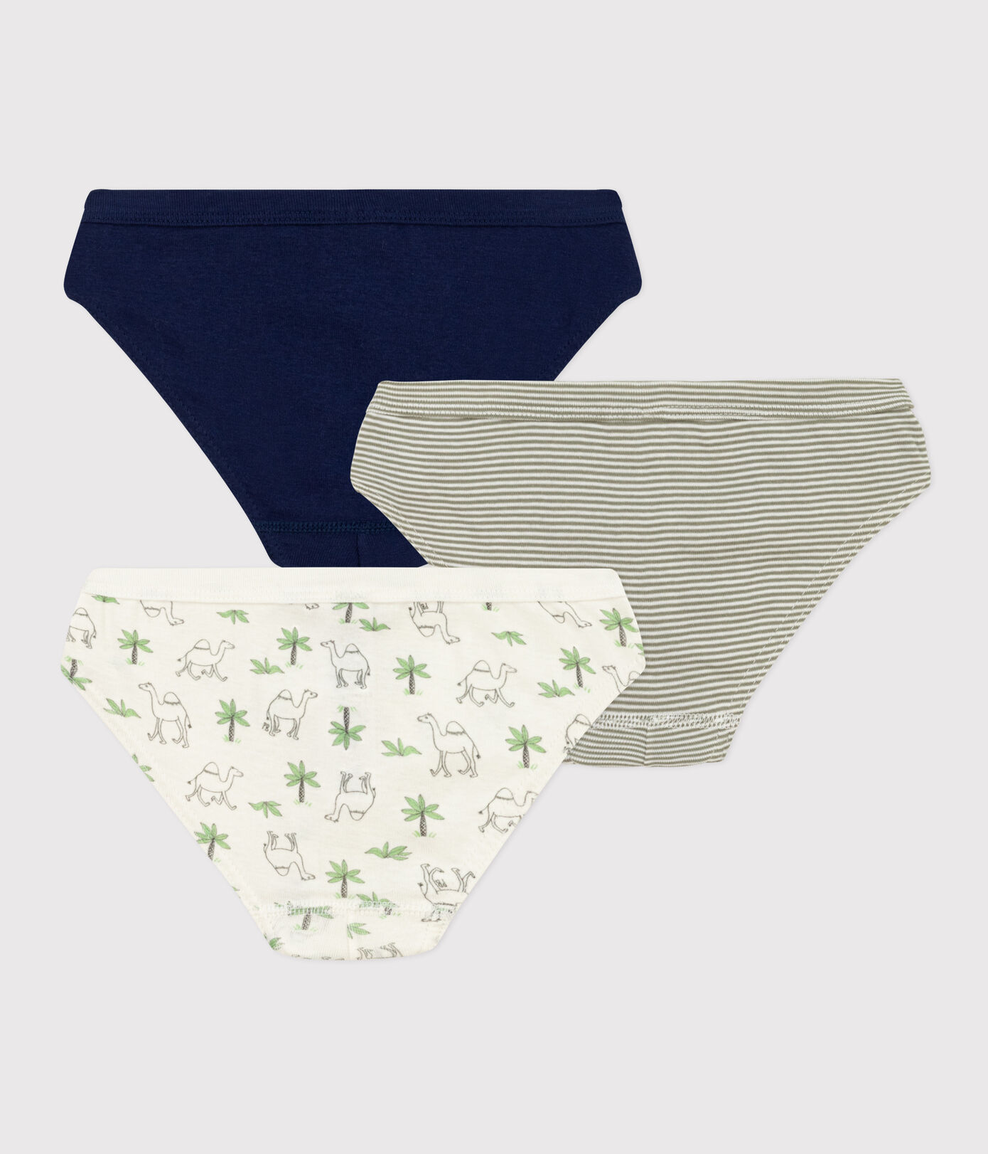 Lot de 3 slips dromadaires en coton petit garon