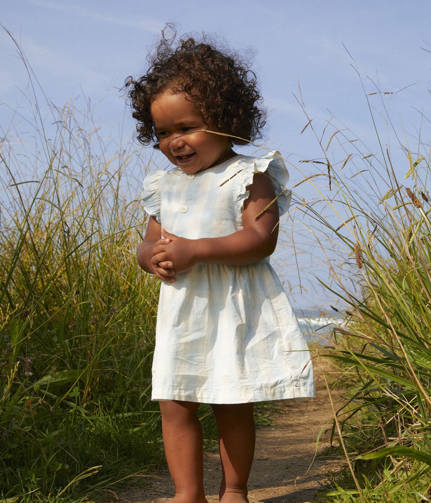 Robe en popeline vichy bébé