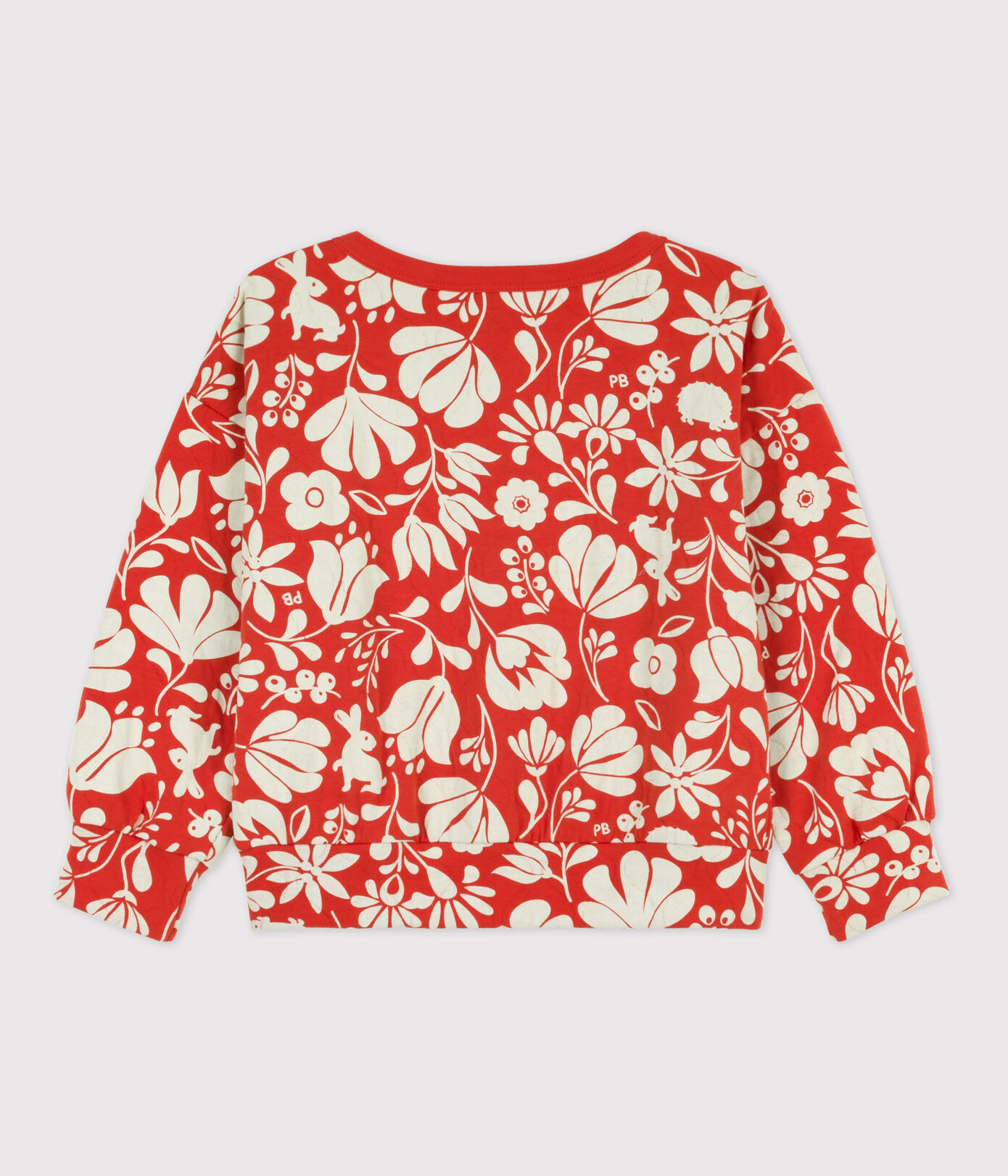 Sweatshirt imprimé en tubique matelassé enfant fille