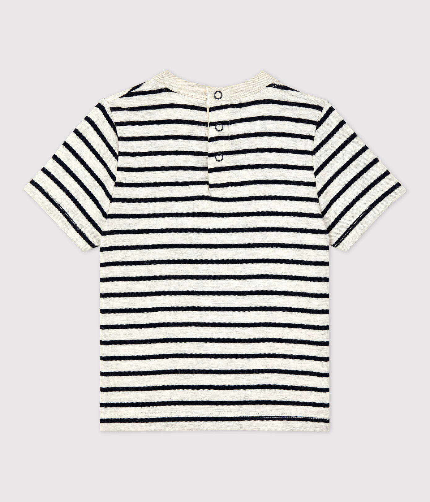 Tee-shirt manches courtes rayé en coton bébé
