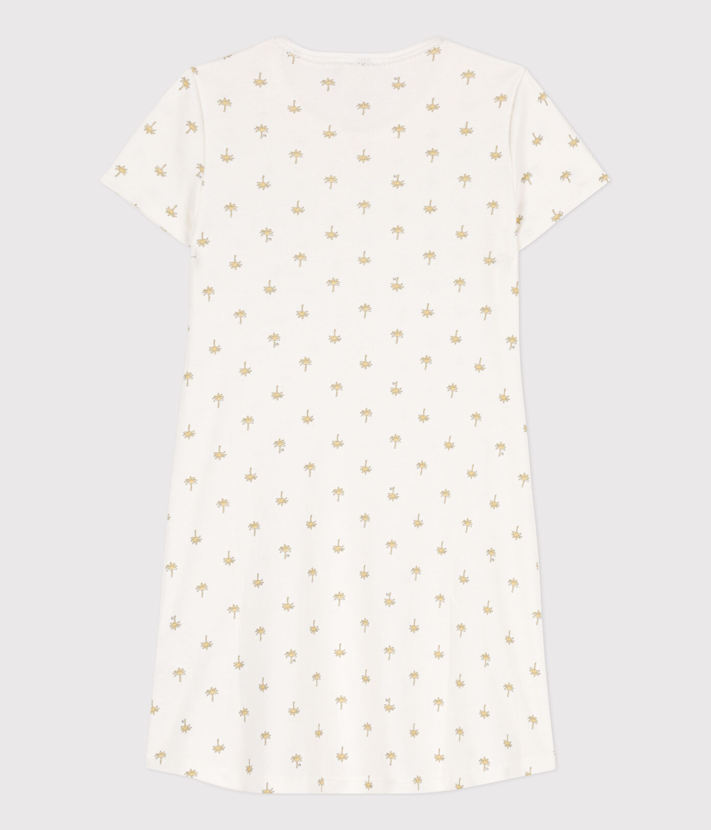 Chemise de nuit palmiers en coton petite fille