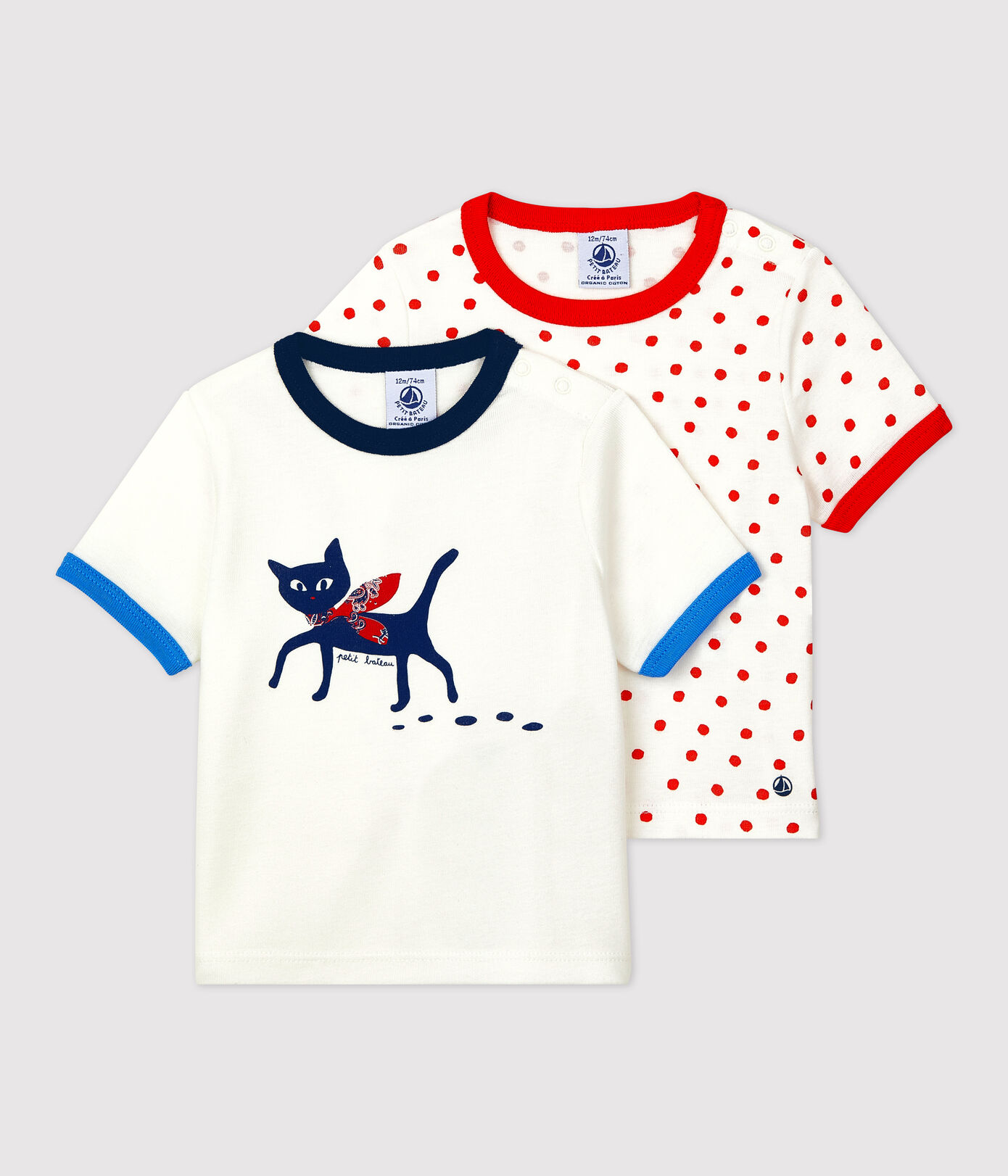 Lot de 2 tee-shirts manches courtes bébé