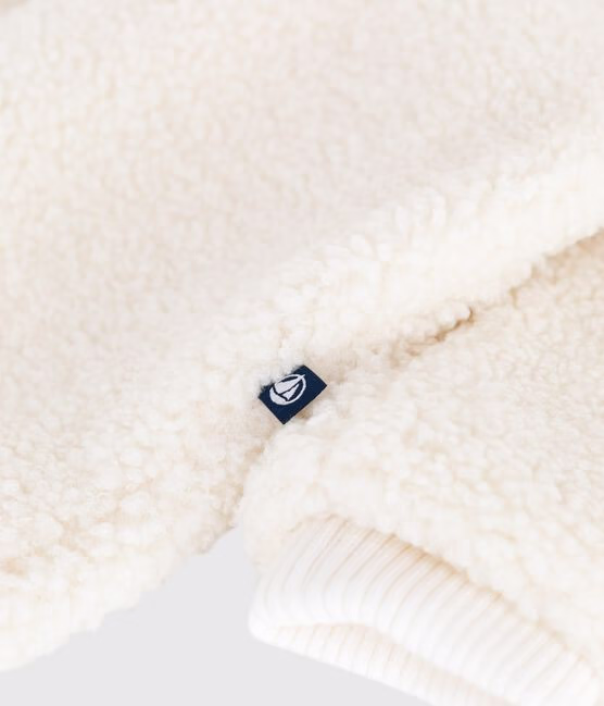 Combipilote bébé en sherpa avec oreilles et doublée milleraies