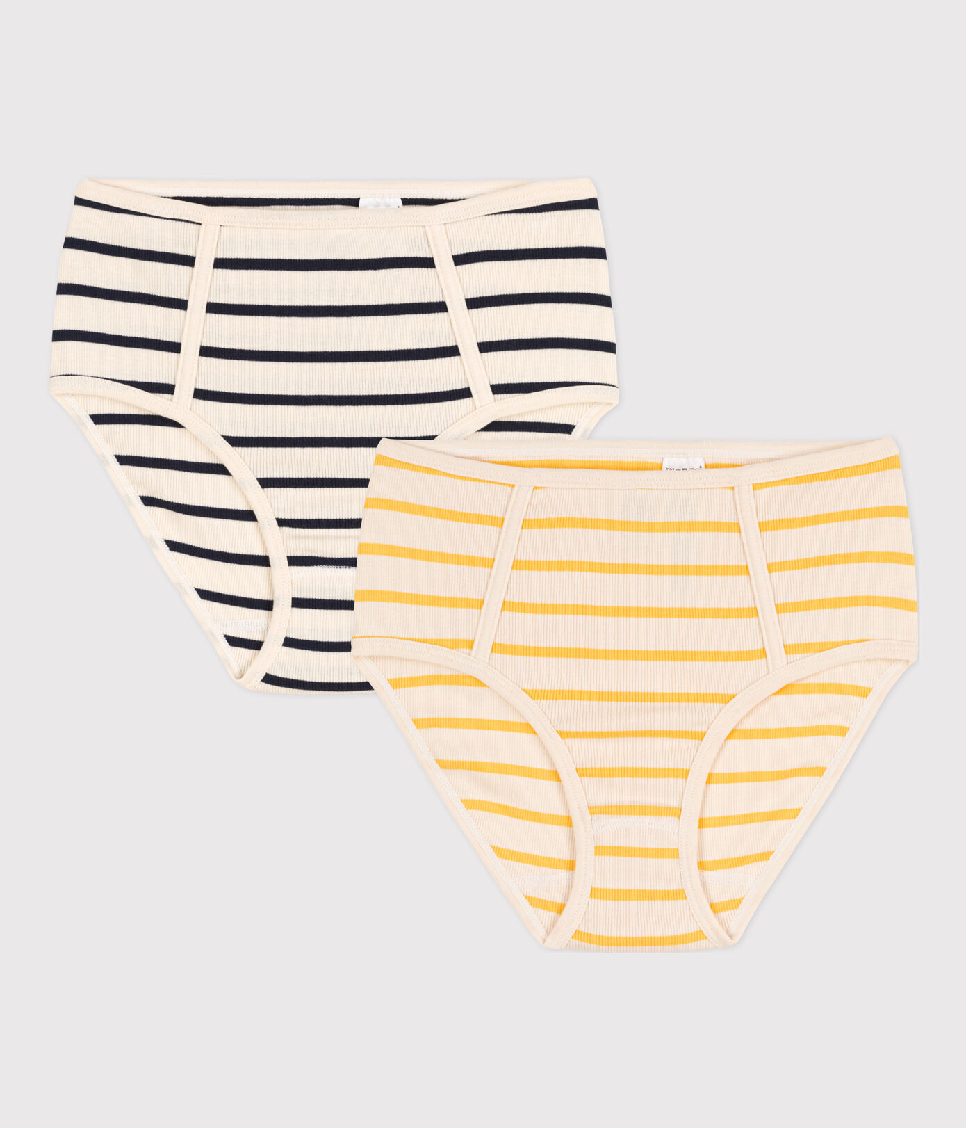 Lot 2 culottes taille haute en coton Femme