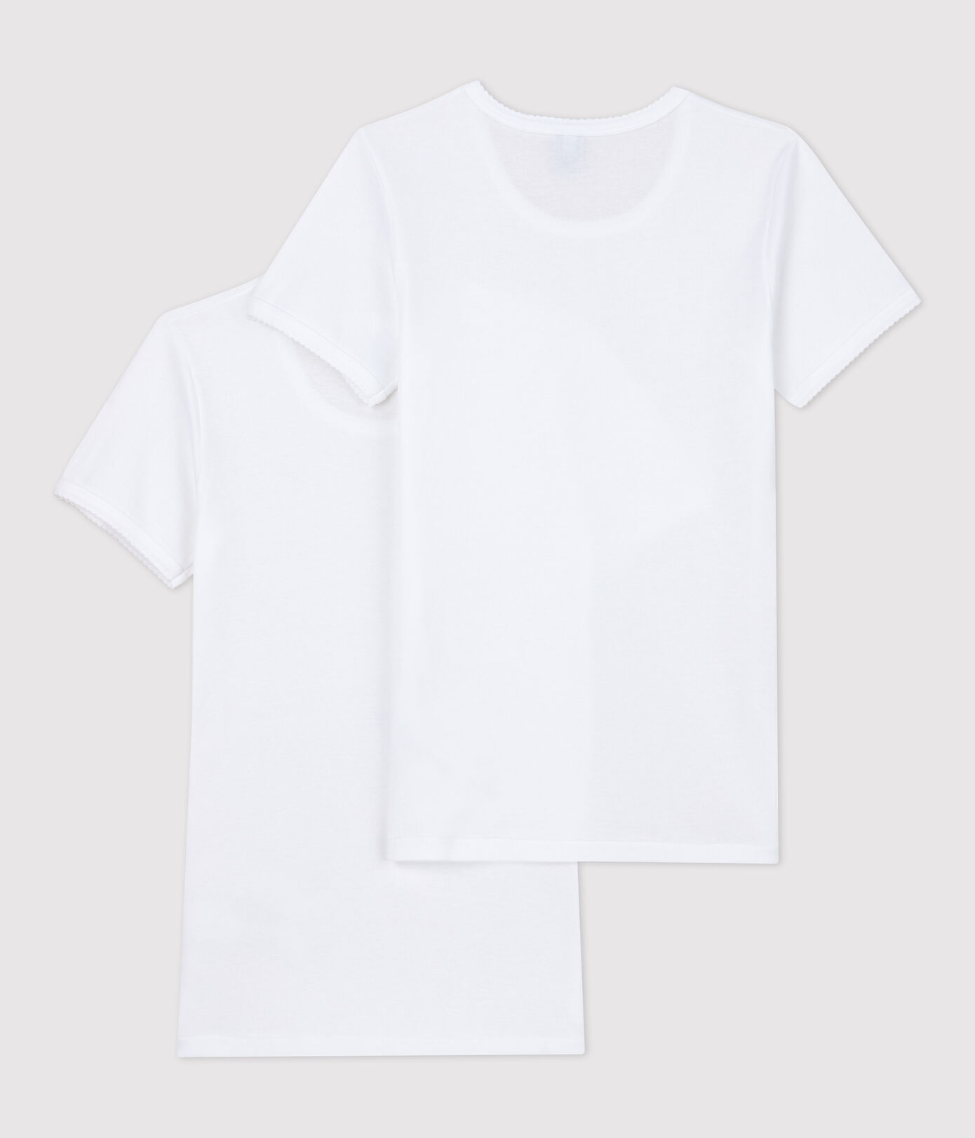 Lot de 2 tee-shirts courtes blancs fille