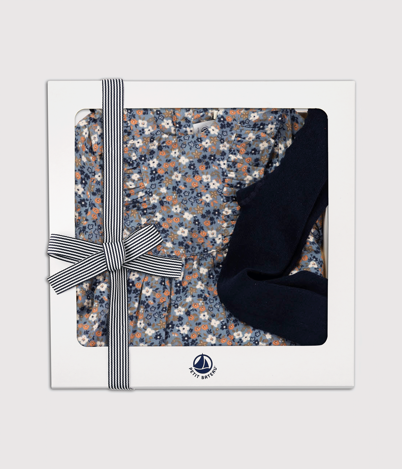 Coffret cadeau bébé robe et collants