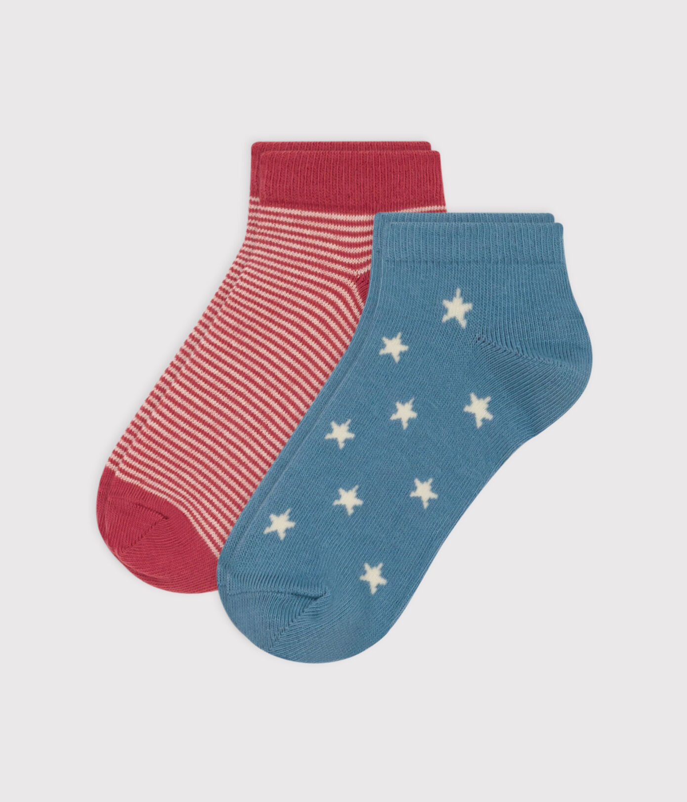 Lot de 2 paires de chaussettes étoiles en jersey de coton enfants