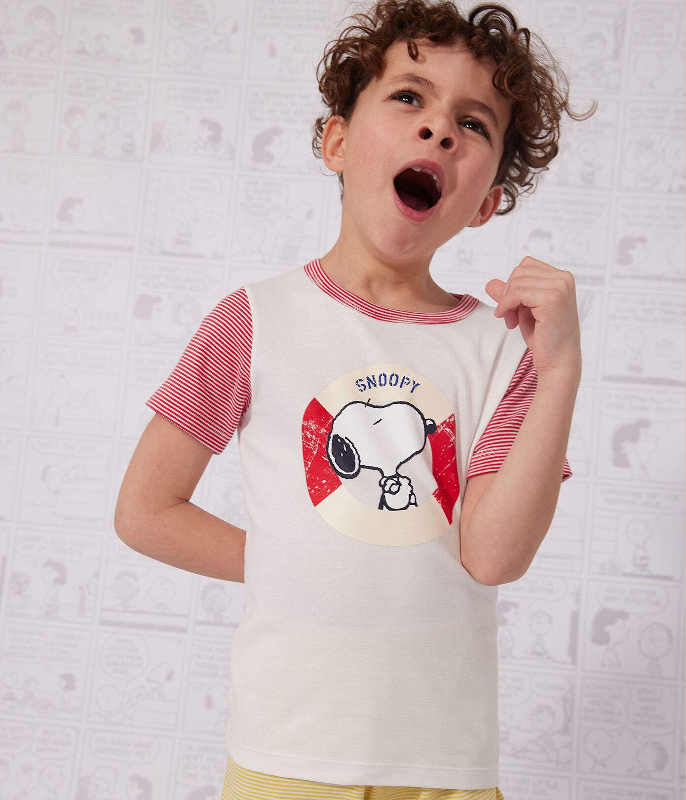 Pyjacourt Petit Bateau X Snoopy petite fille/petit garon en coton