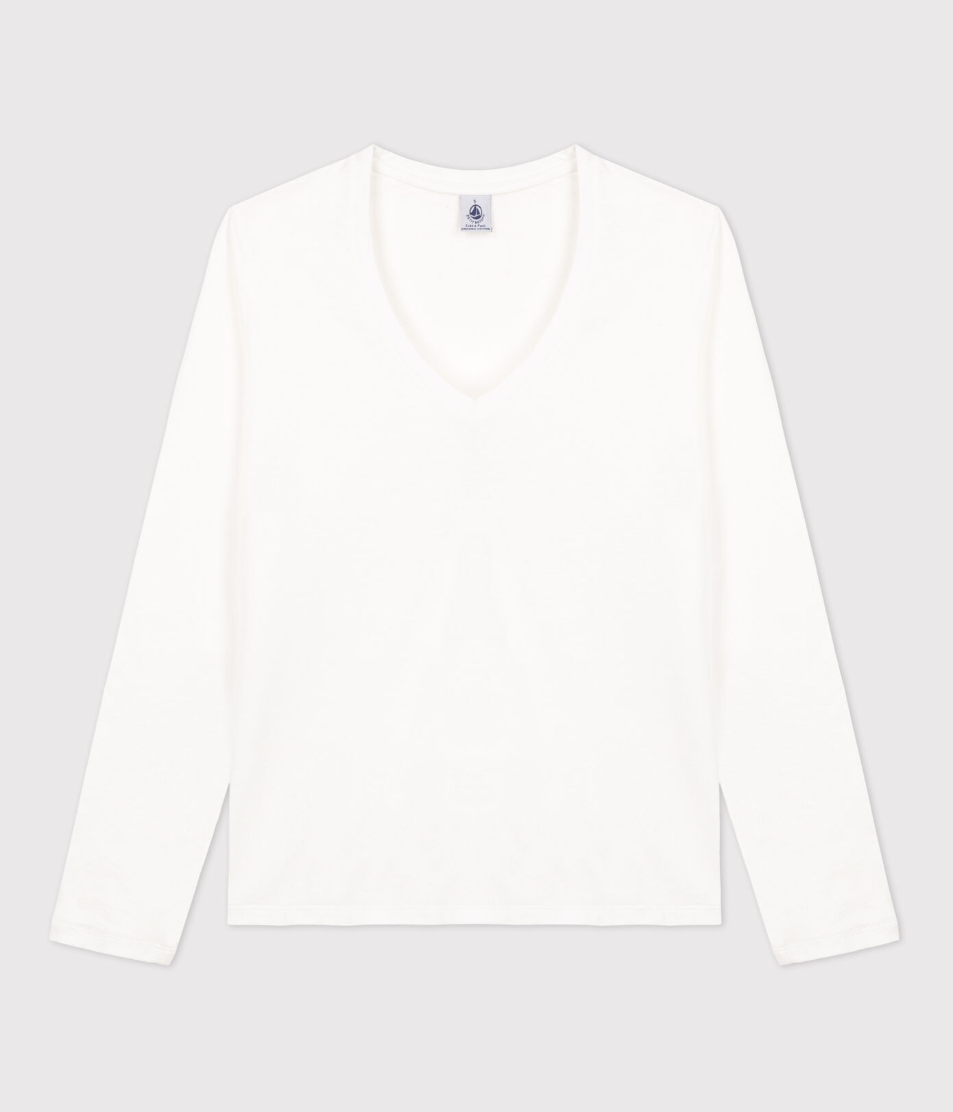 Tee-shirt LE DROIT col V en coton Femme