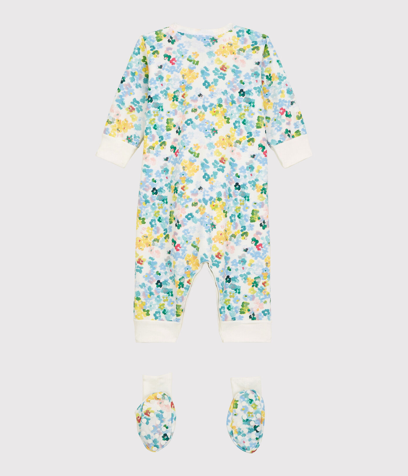 Ensemble nuit à fleurs bébé fille en molleton