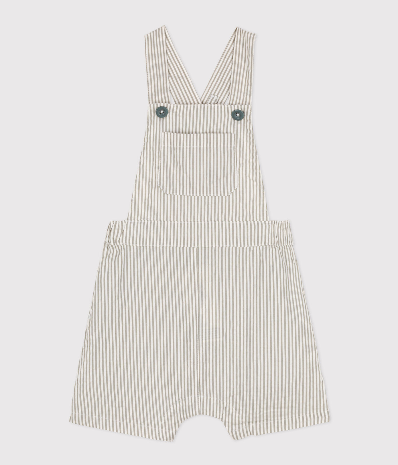 Salopette courte bébé en seersucker