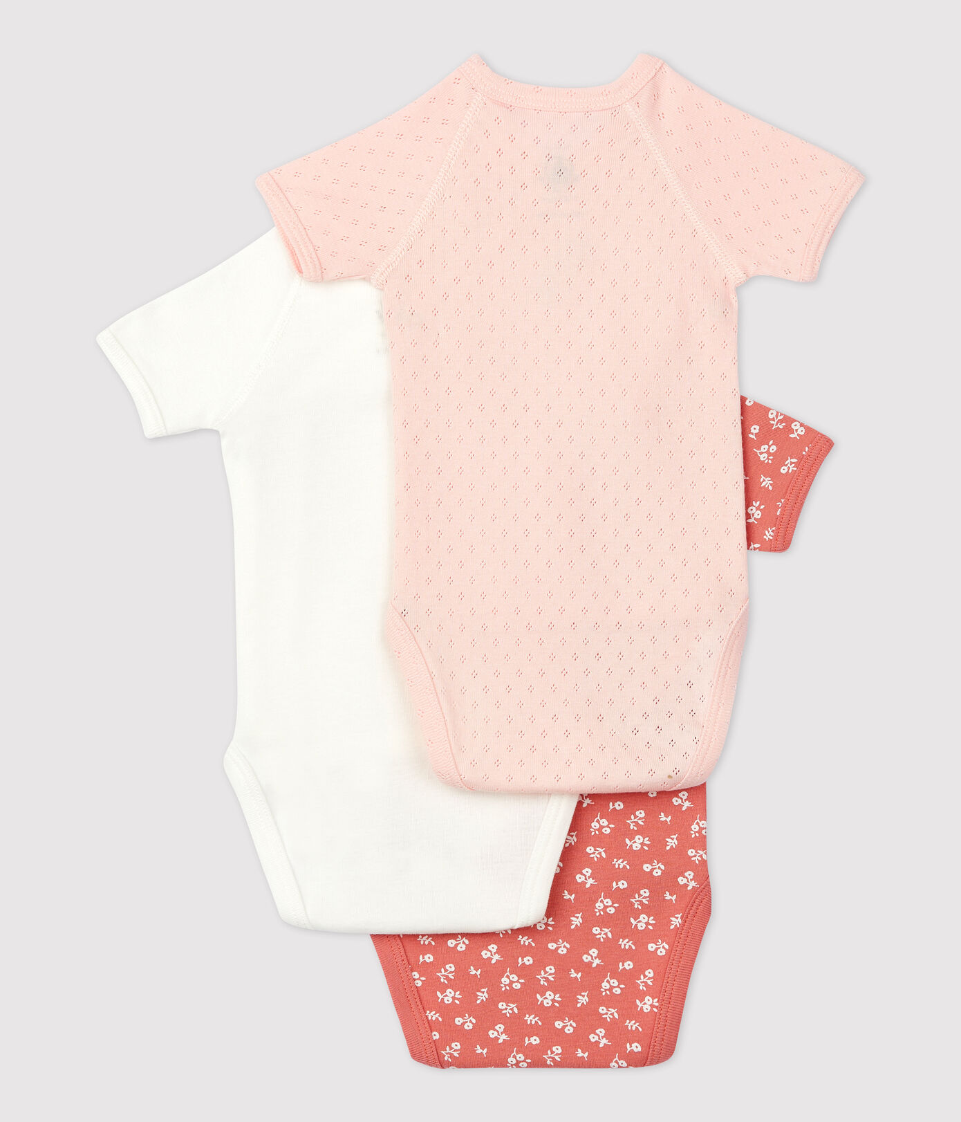 Lot de 3 bodies bébé en coton biologique