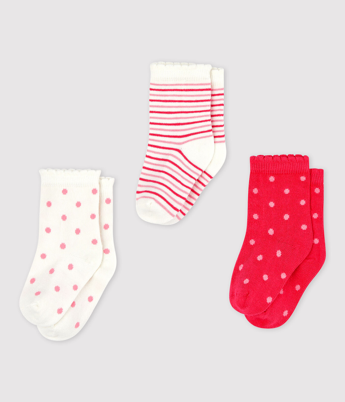 Lot de 3 chaussettes à motif bébé fille