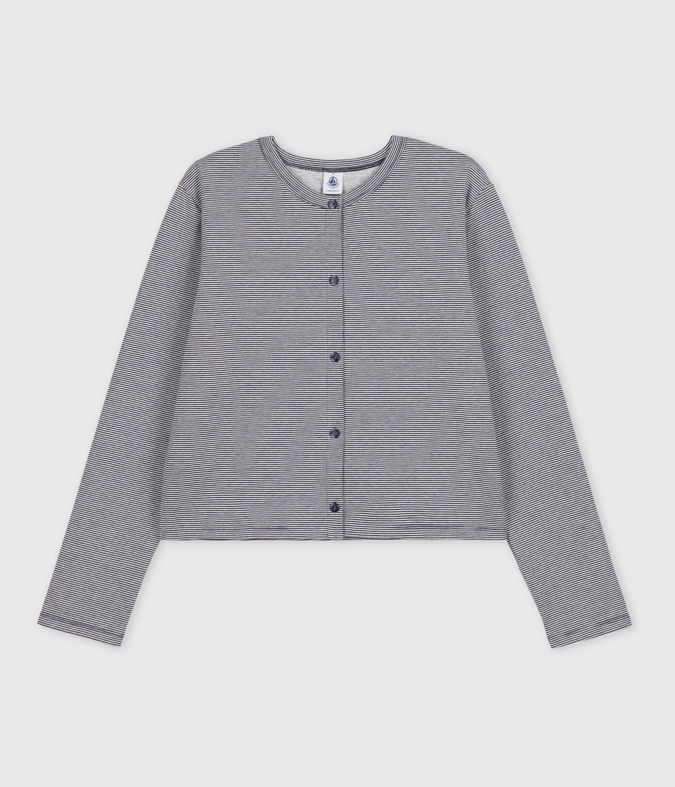 Cardigan à pressions en coton épais Femme