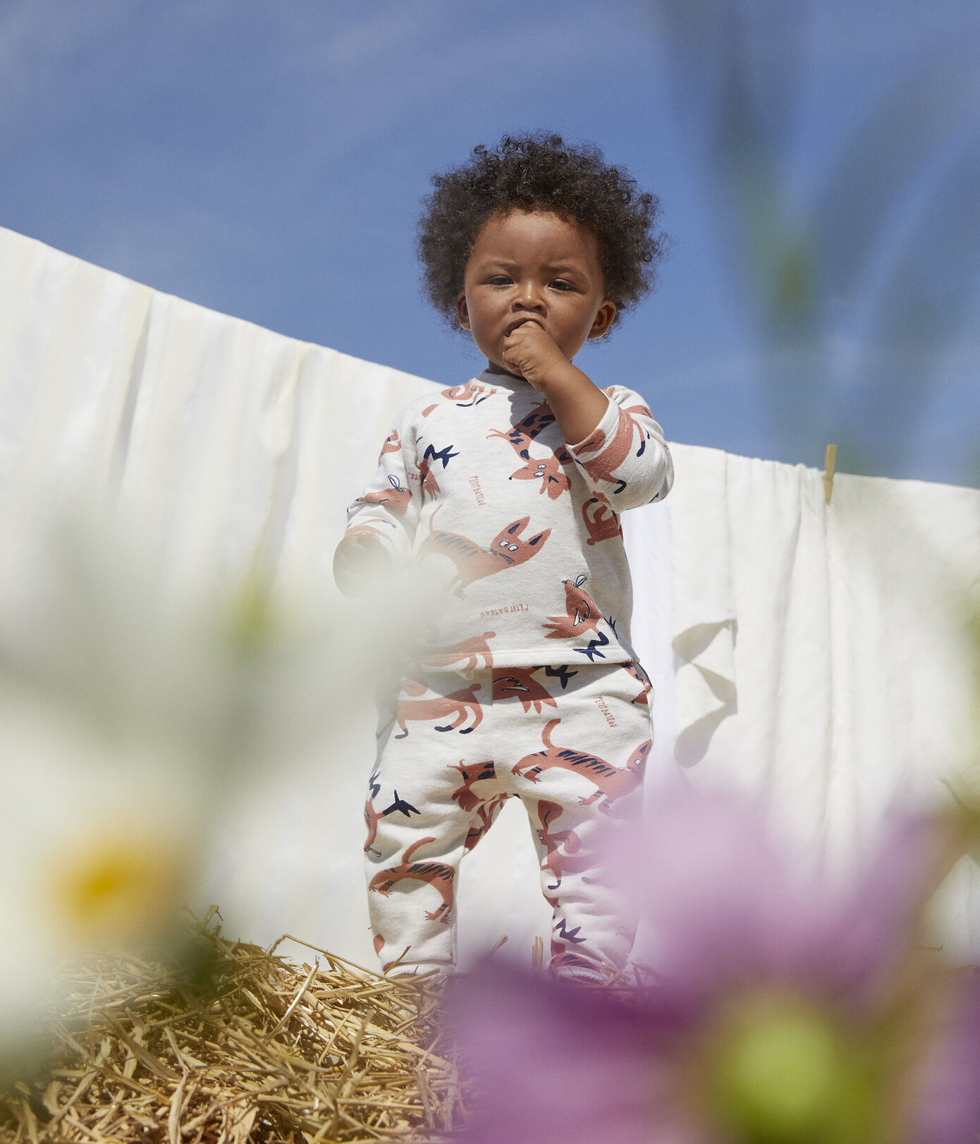 Sweatshirt imprimé animaux en molleton bébé