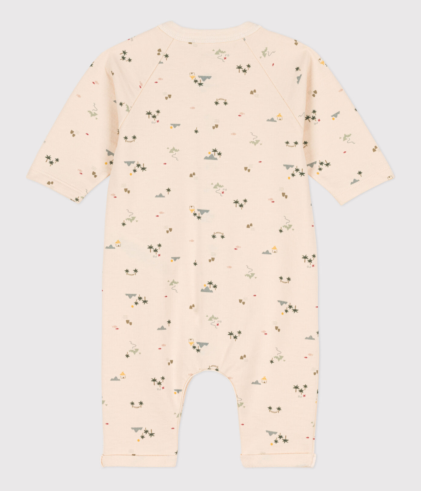 Combinaison longue imprimée en molleton bébé