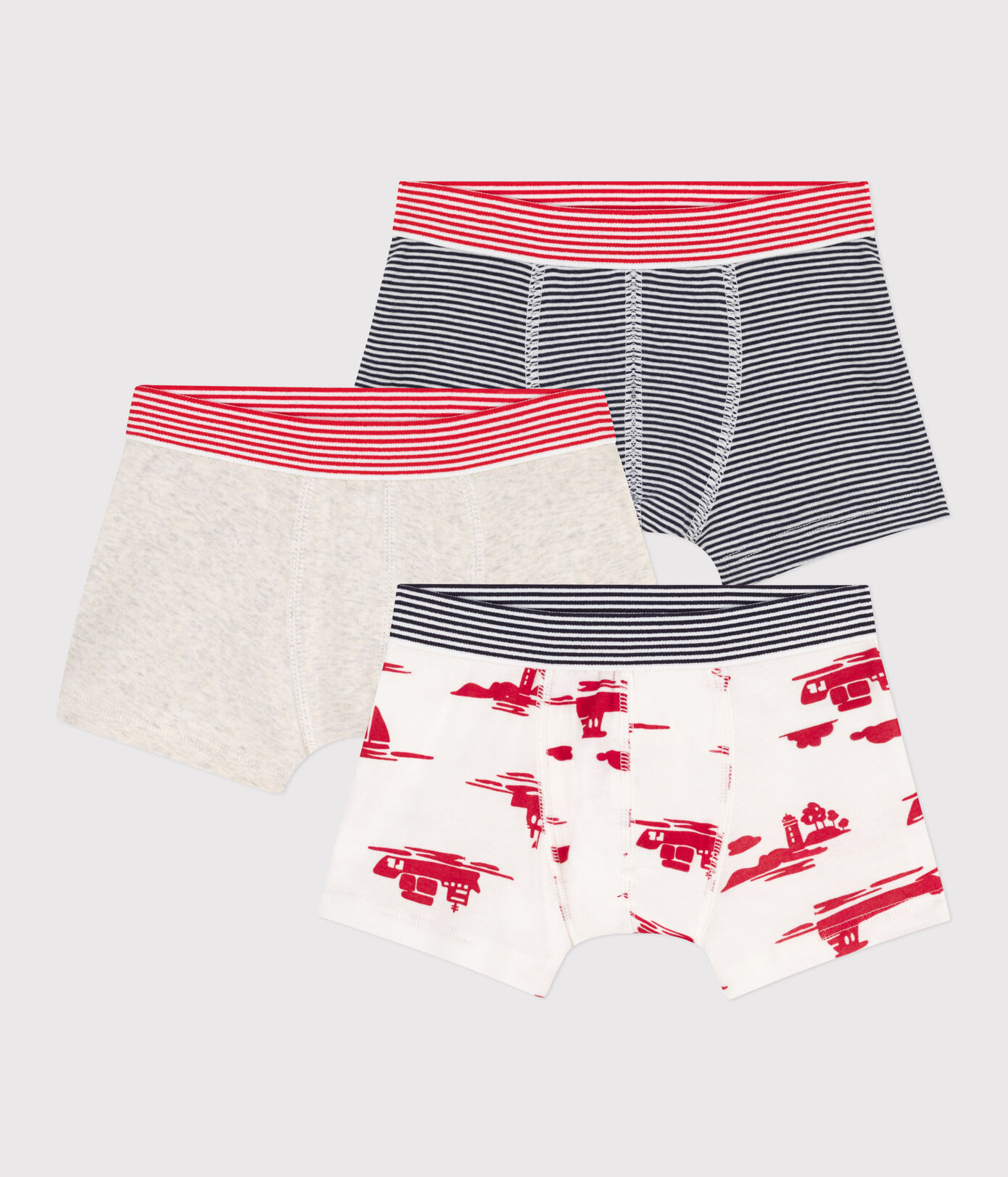 Lot de 3 boxers Le Havre en coton petit garon