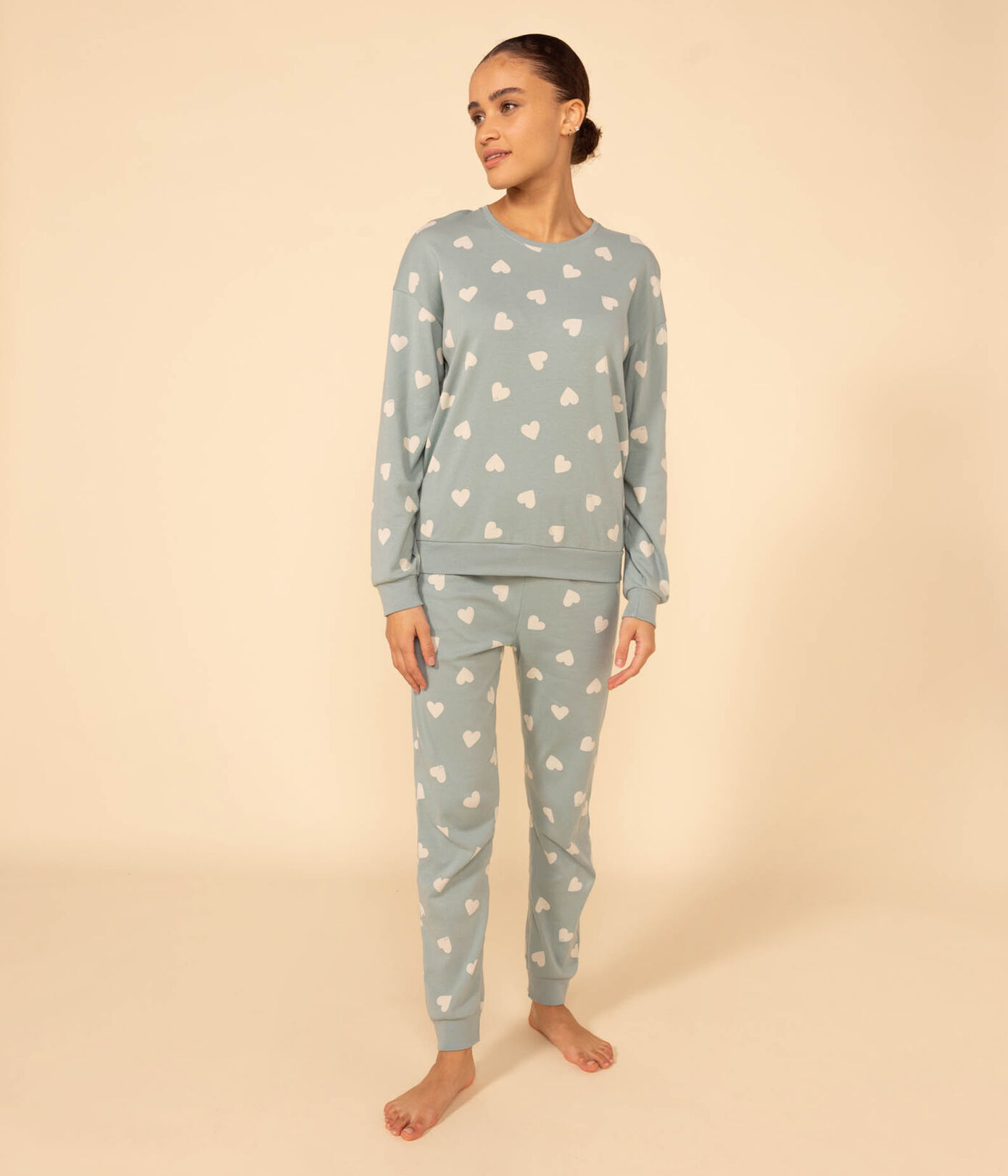 Pyjama cur femme en coton