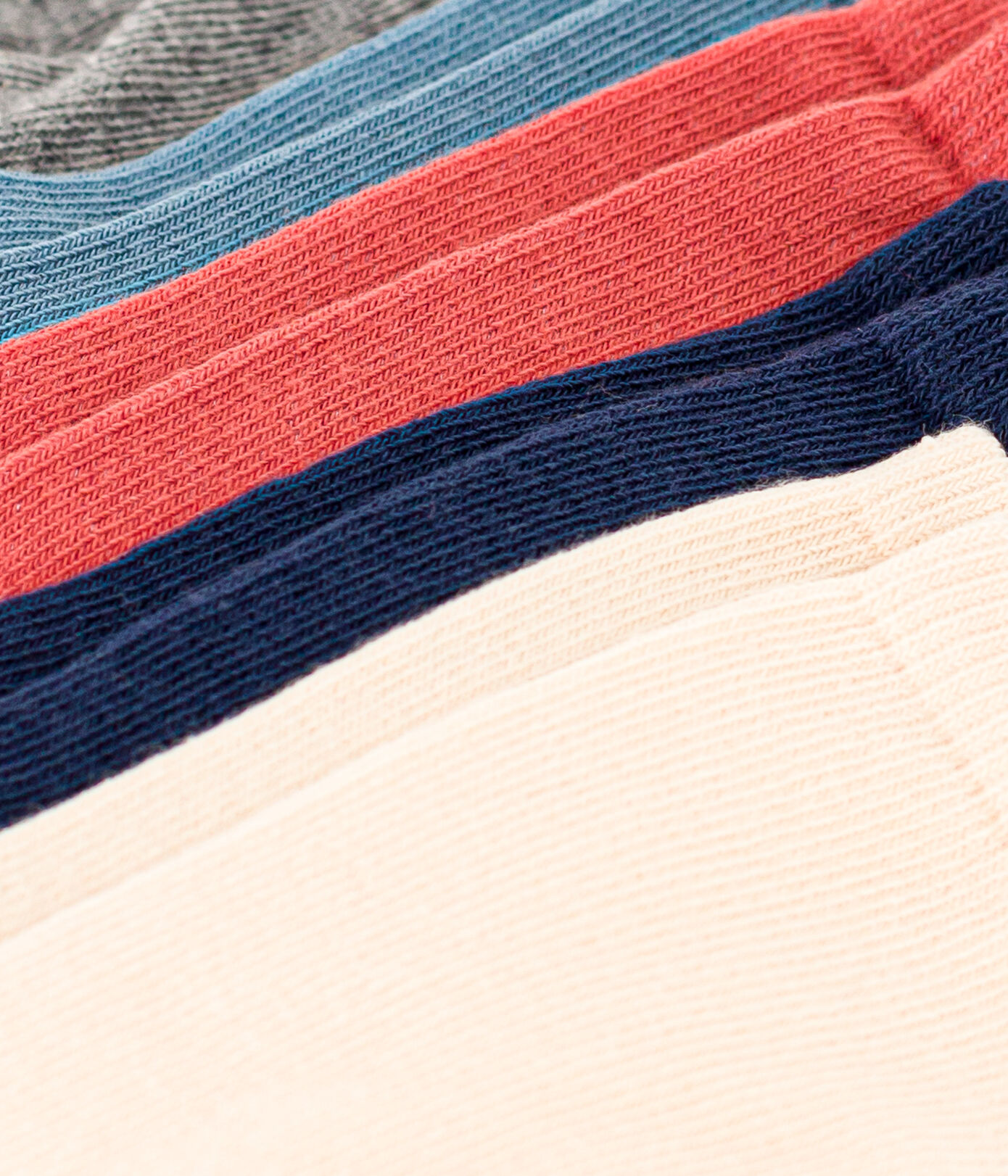 Lot de 5 paires de chaussettes unies enfant garon-fille