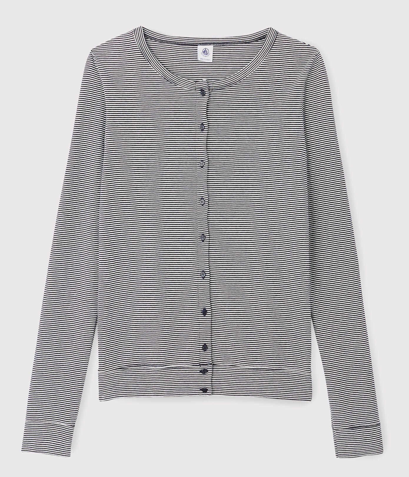 Cardigan iconique en coton rayé Femme