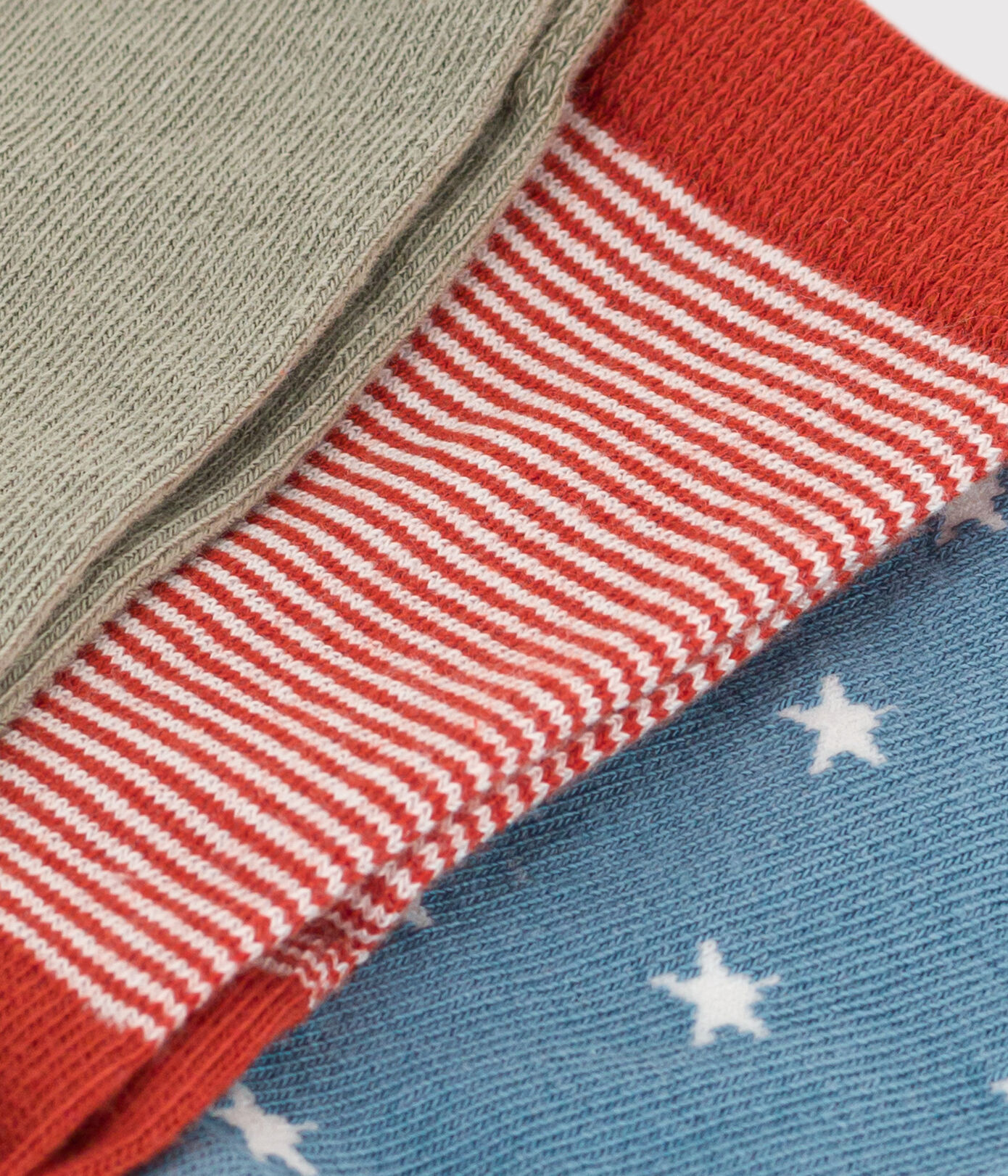Lot de 3 paires de chaussettes étoiles en jersey de coton enfants