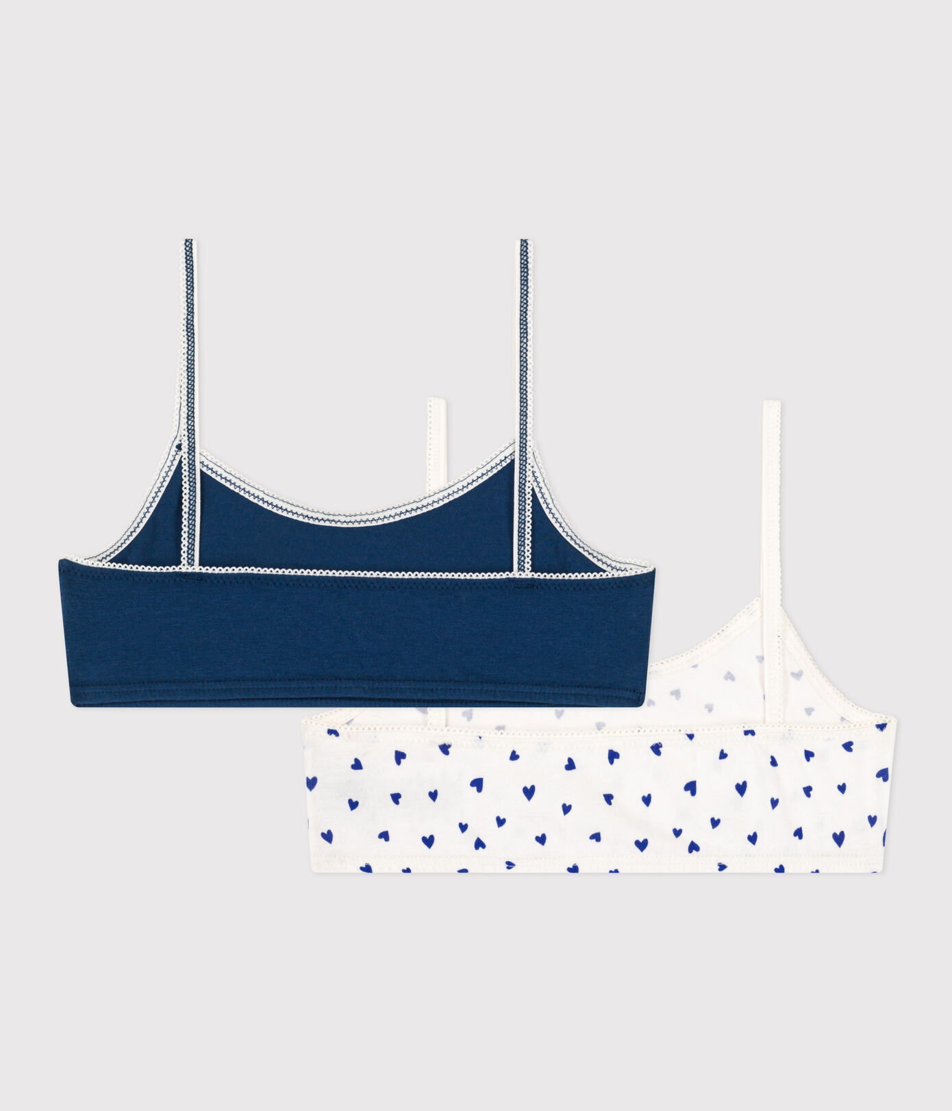 Lot de 2 brassières cur en coton et élasthanne petite fille