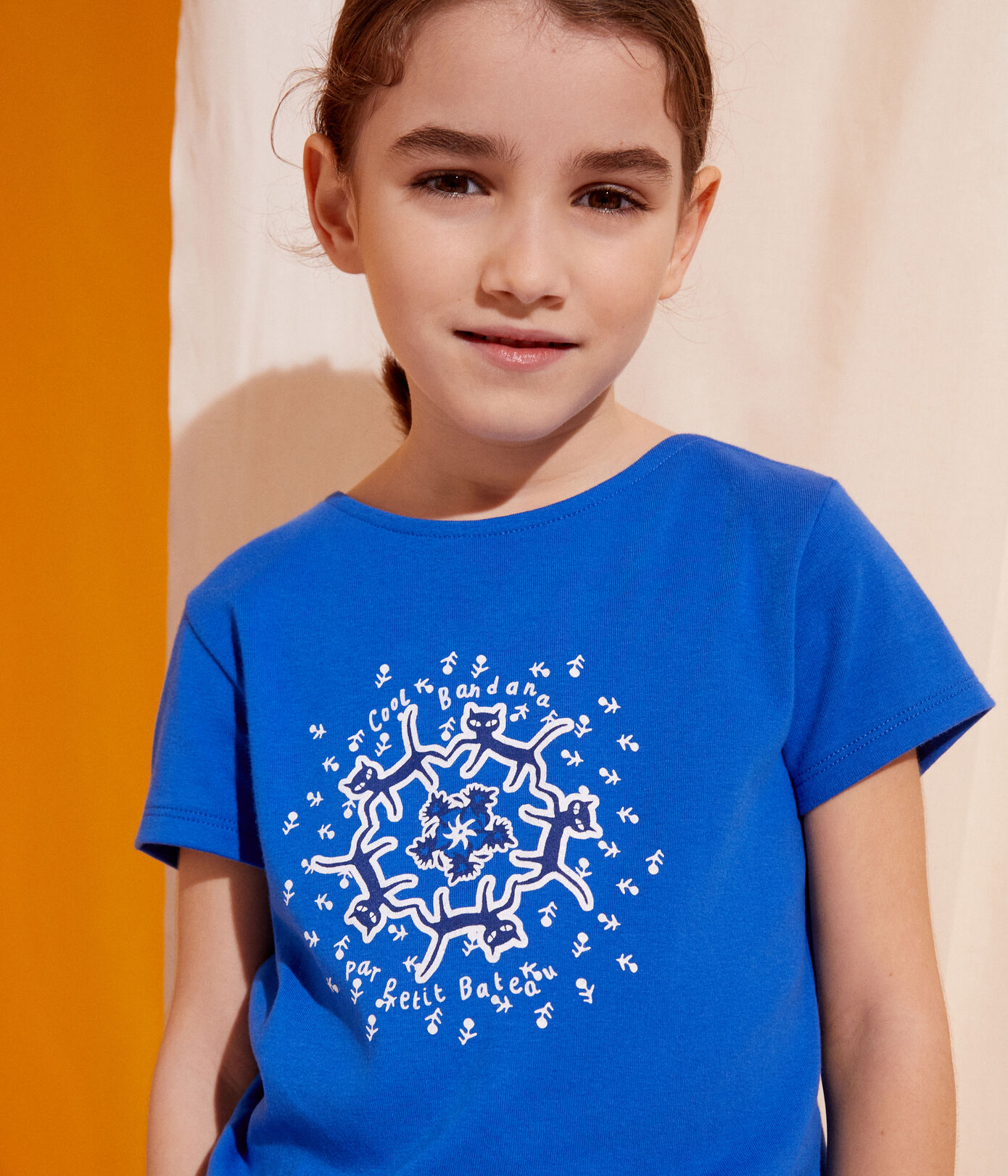 T-shirt manches courtes en coton bio enfant fille