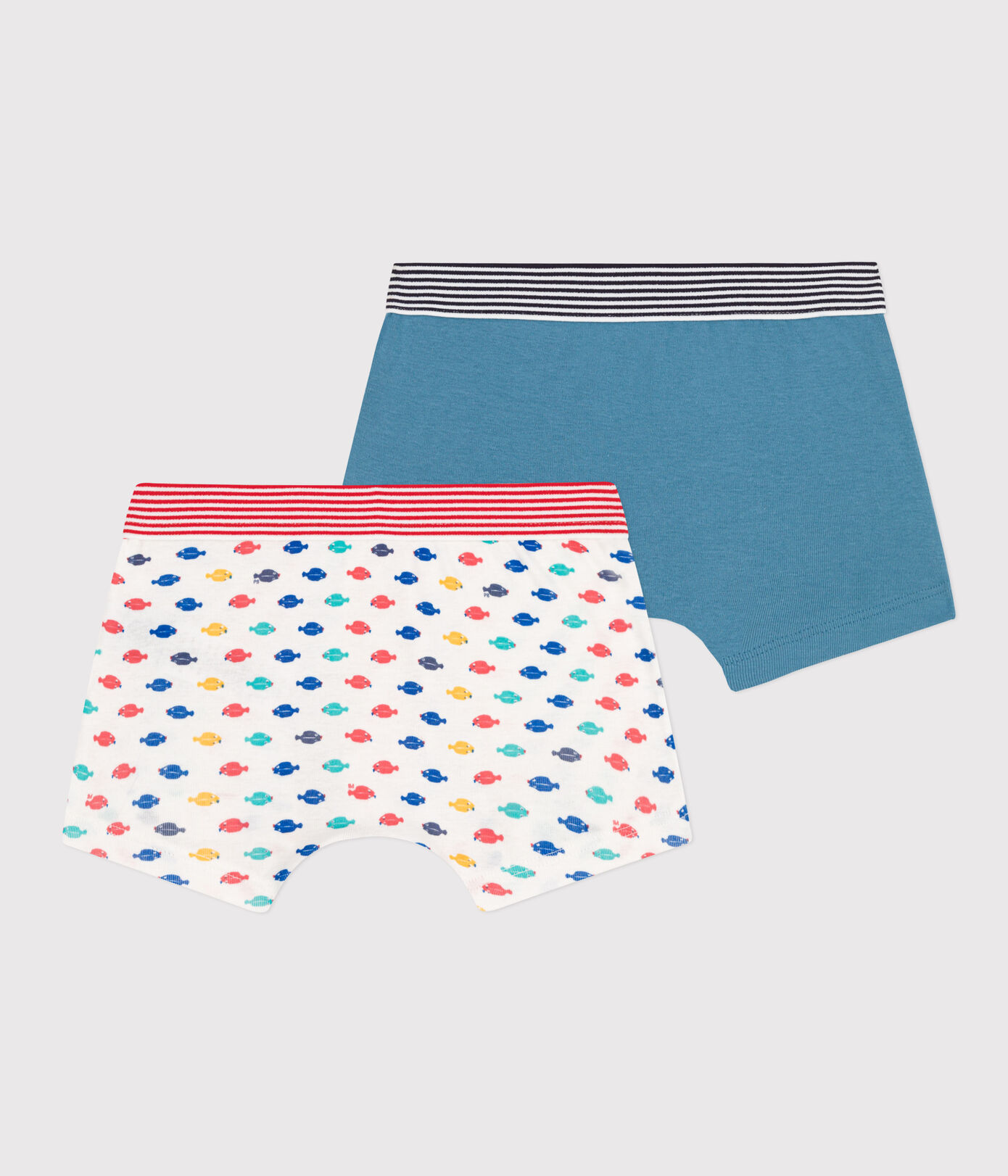 Lot de 2 boxers animaux marins en coton petit garon