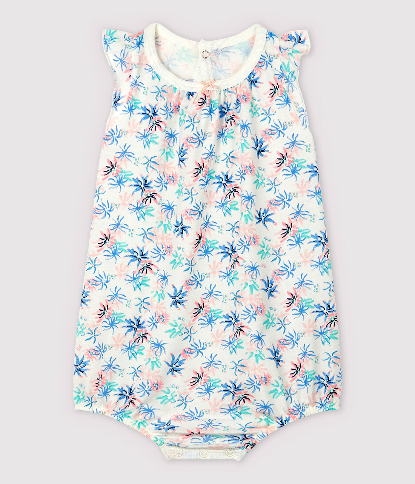 Combicourt anémones bébé fille en jersey fin