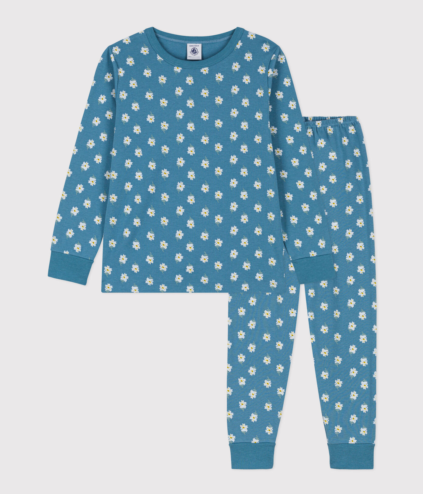 Pyjama fleur petite fille en coton