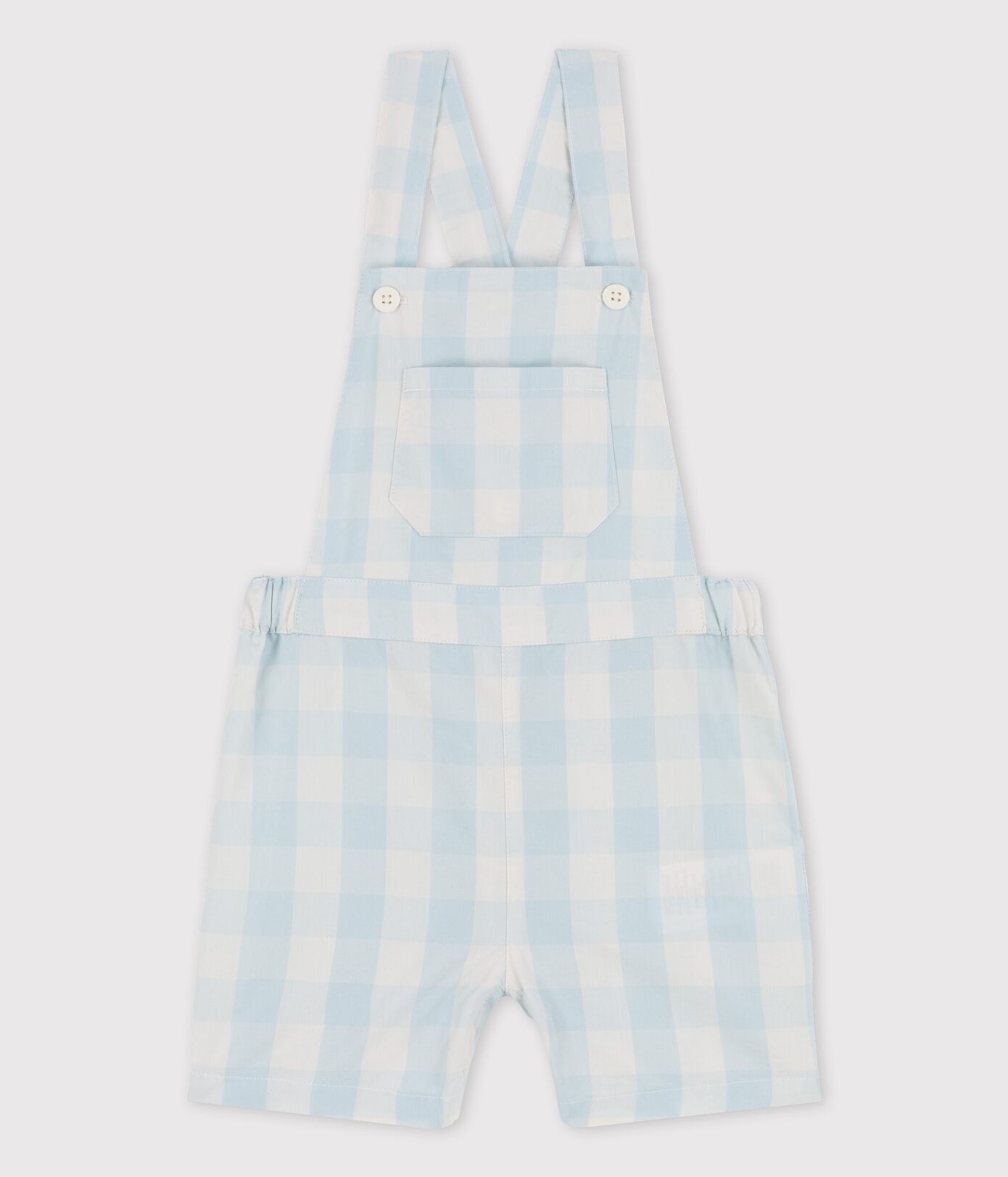 Salopette courte en popeline bébé