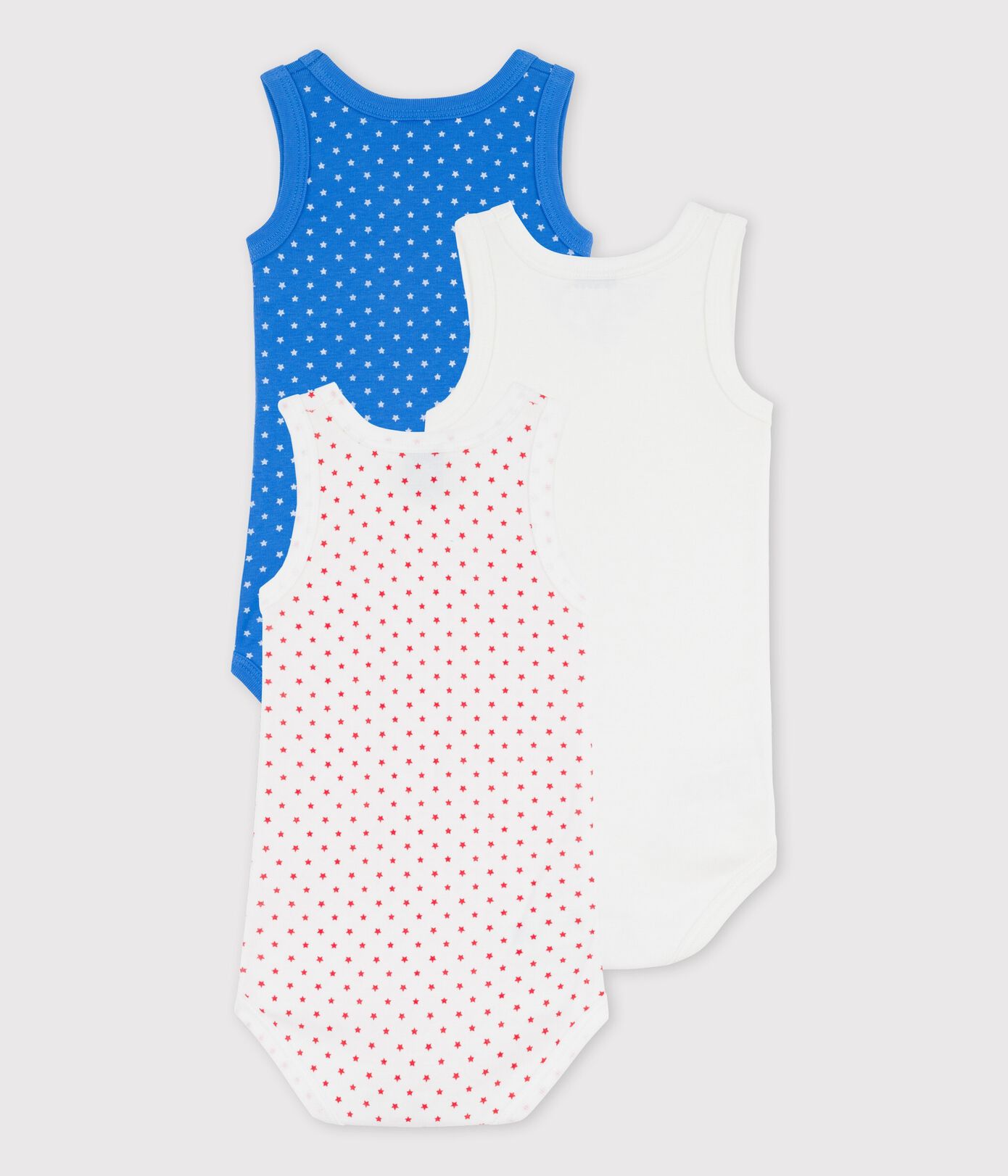 Lot de 3 bodies sans manches en coton