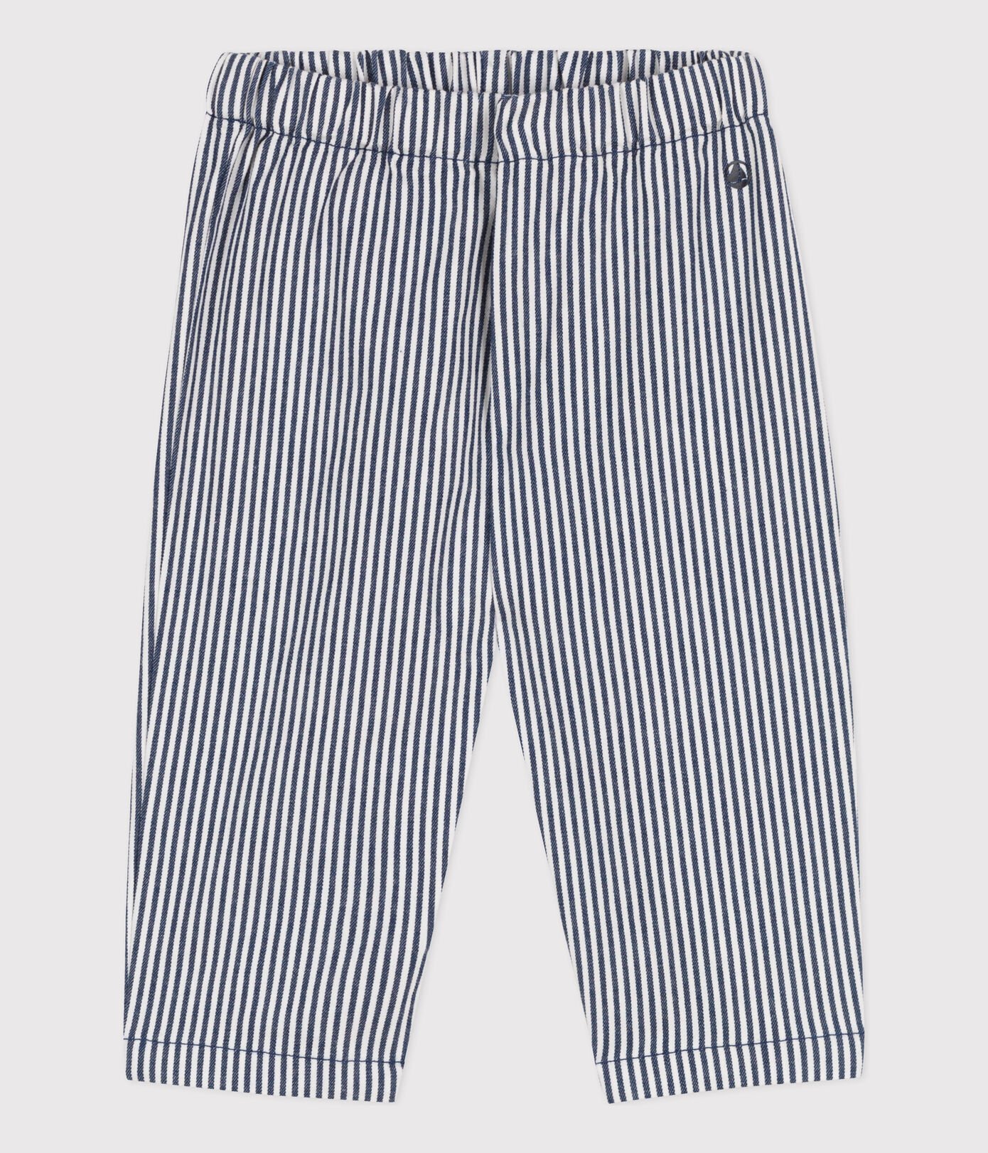 Pantalon bébé en toile rayée