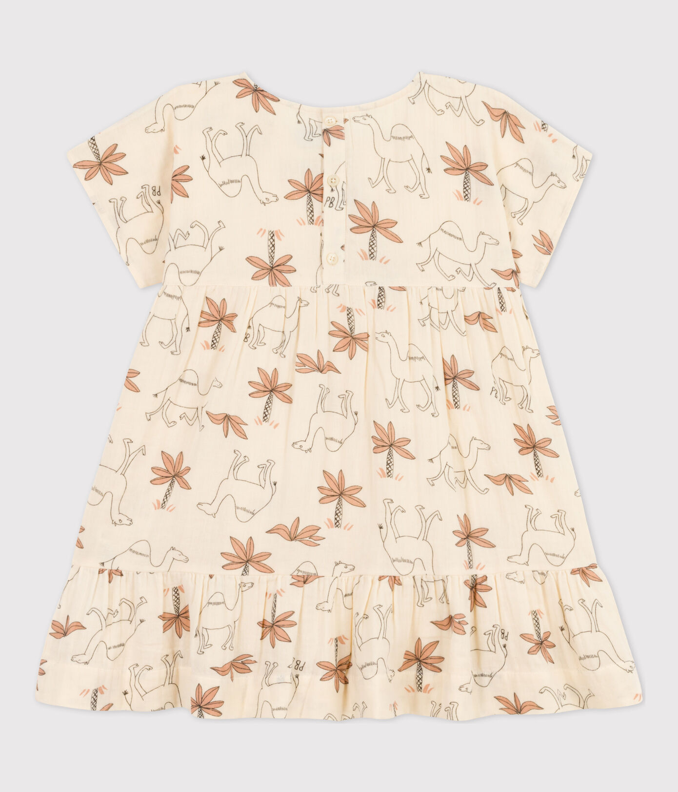 Robe manches courtes en gaze de coton enfant fille