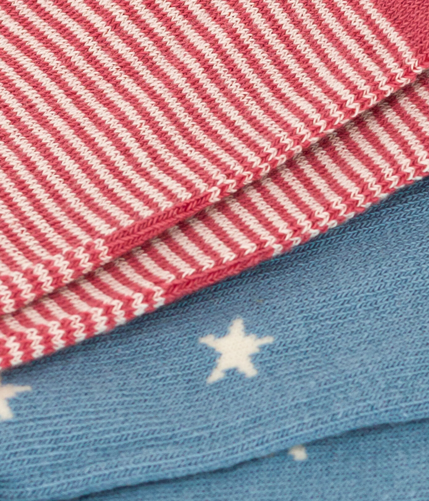 Lot de 2 paires de chaussettes étoiles en jersey de coton enfants