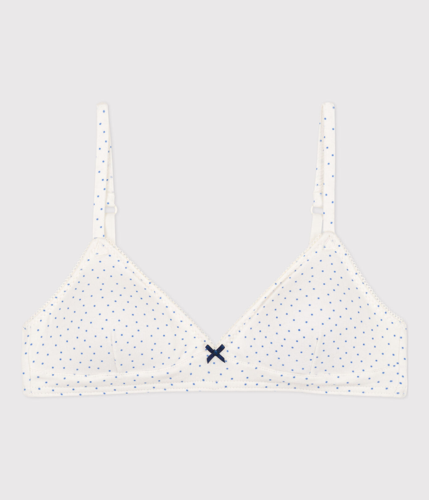 Soutien gorge à pois en coton et élasthanne fille