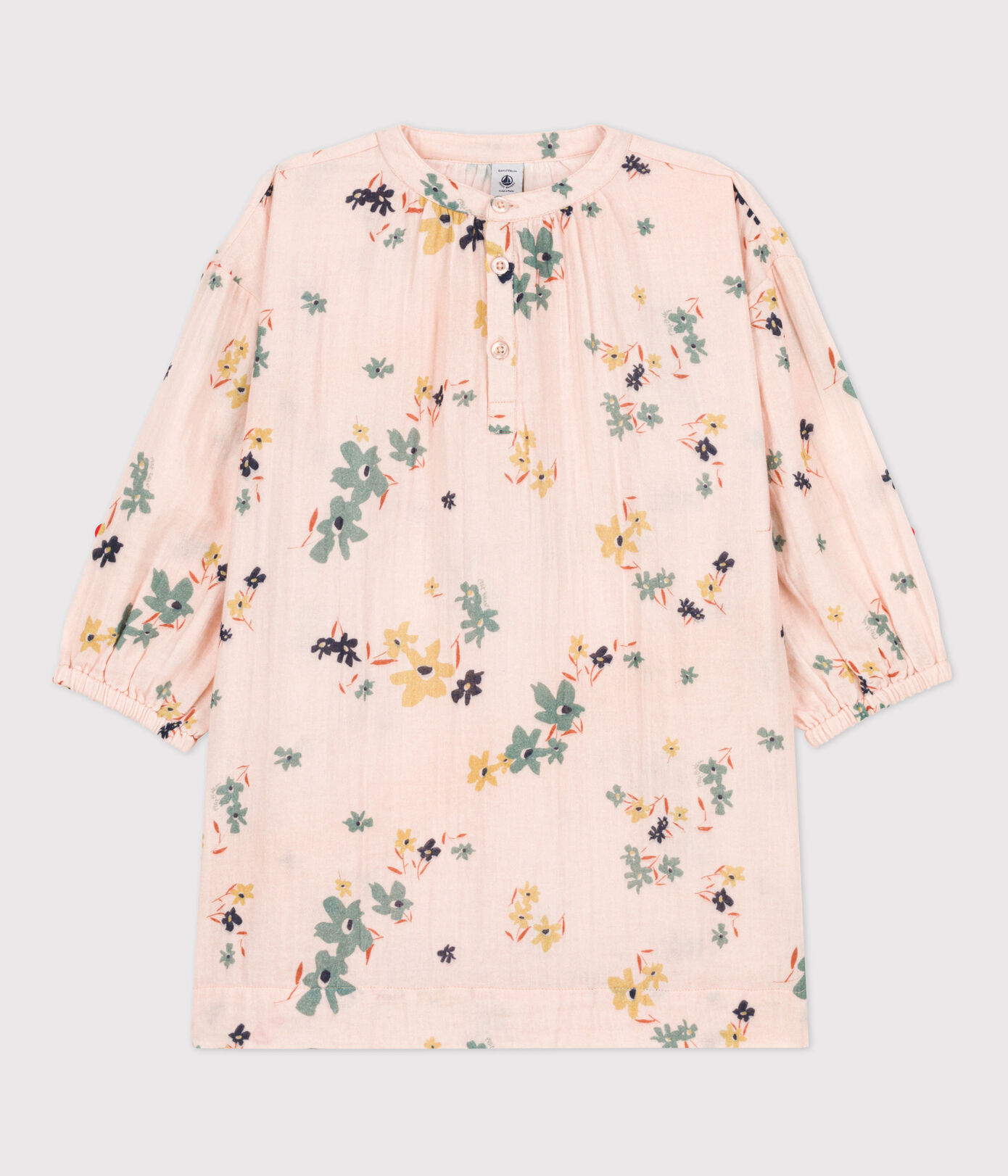 Robe manches longues en gaze de coton enfant fille