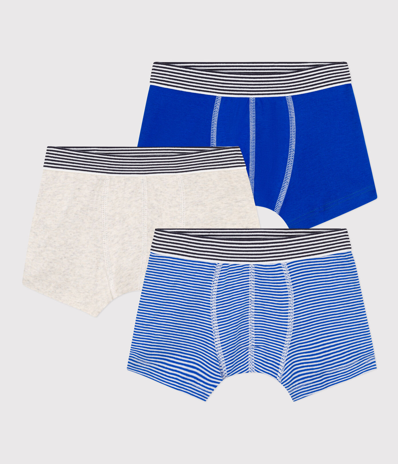 Lot de 3 boxers Petit Bateau en coton petit garon