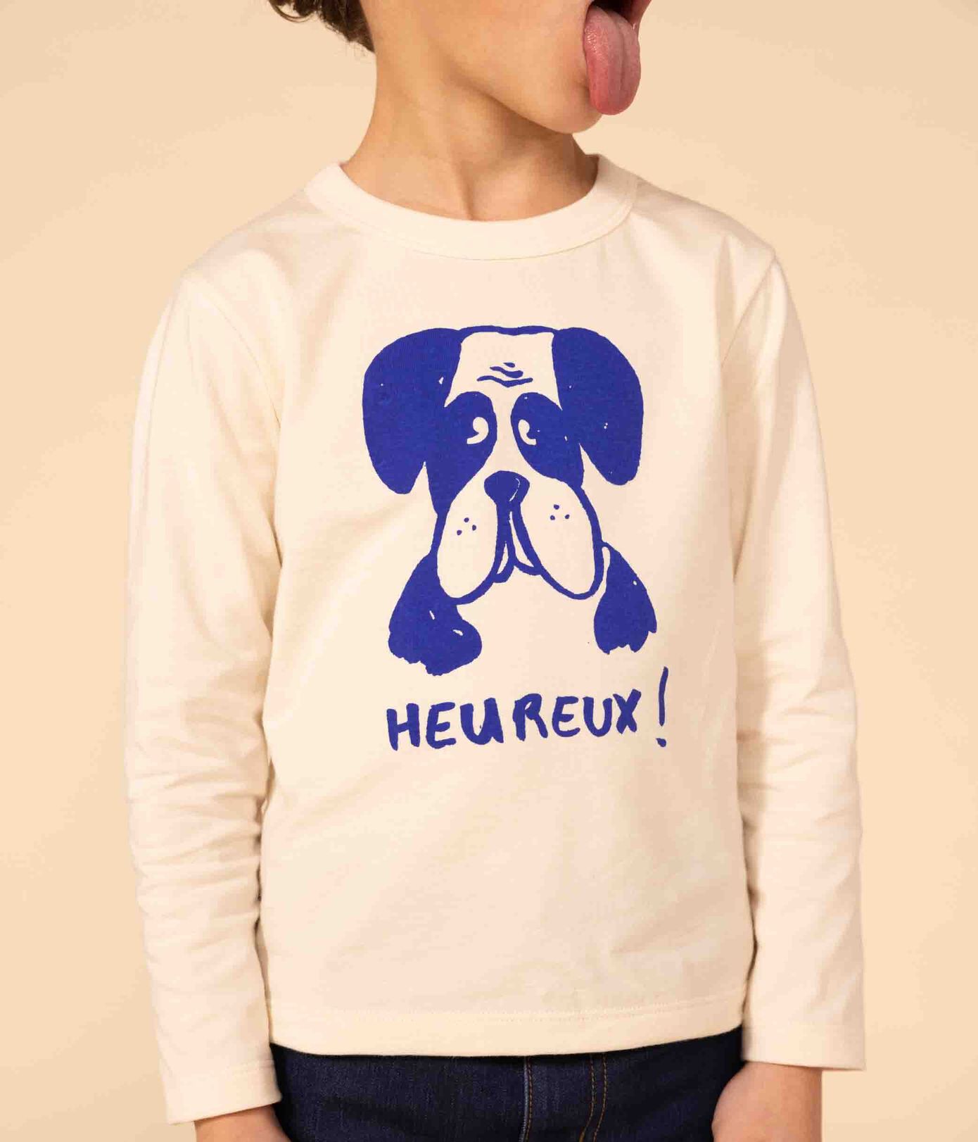 Tee-shirt manches longues en coton enfant fille / garon